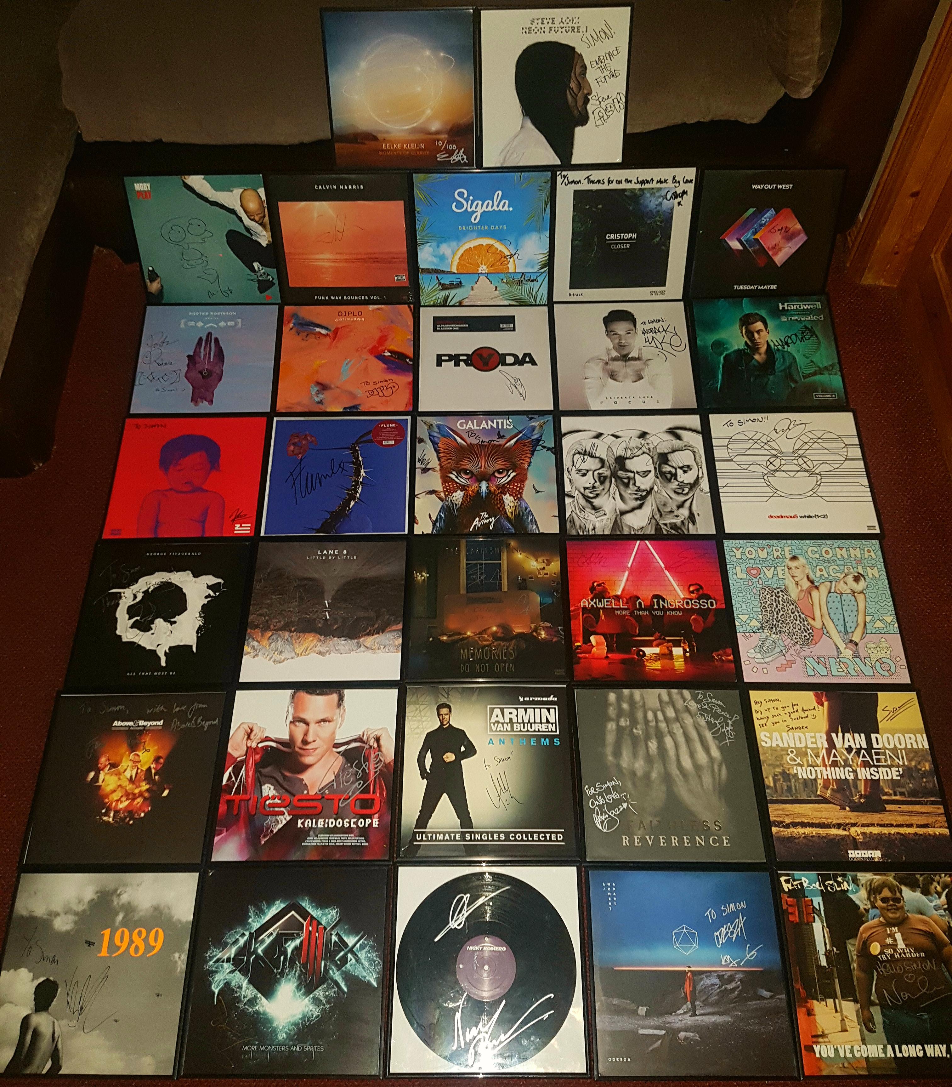 Signed Vinyl Collection update! almost complete, just a few artists