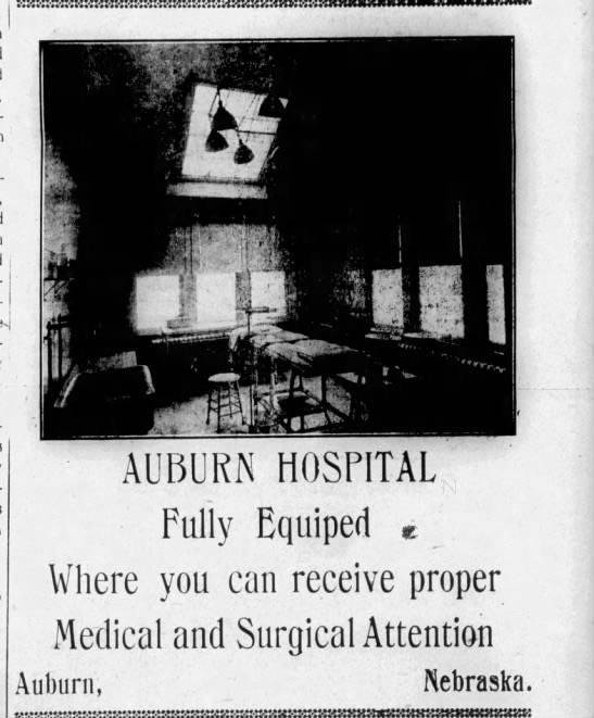 Auburn Hospital, advertising, The Brock Bulletin, 02 Apr 1931, Thu r
