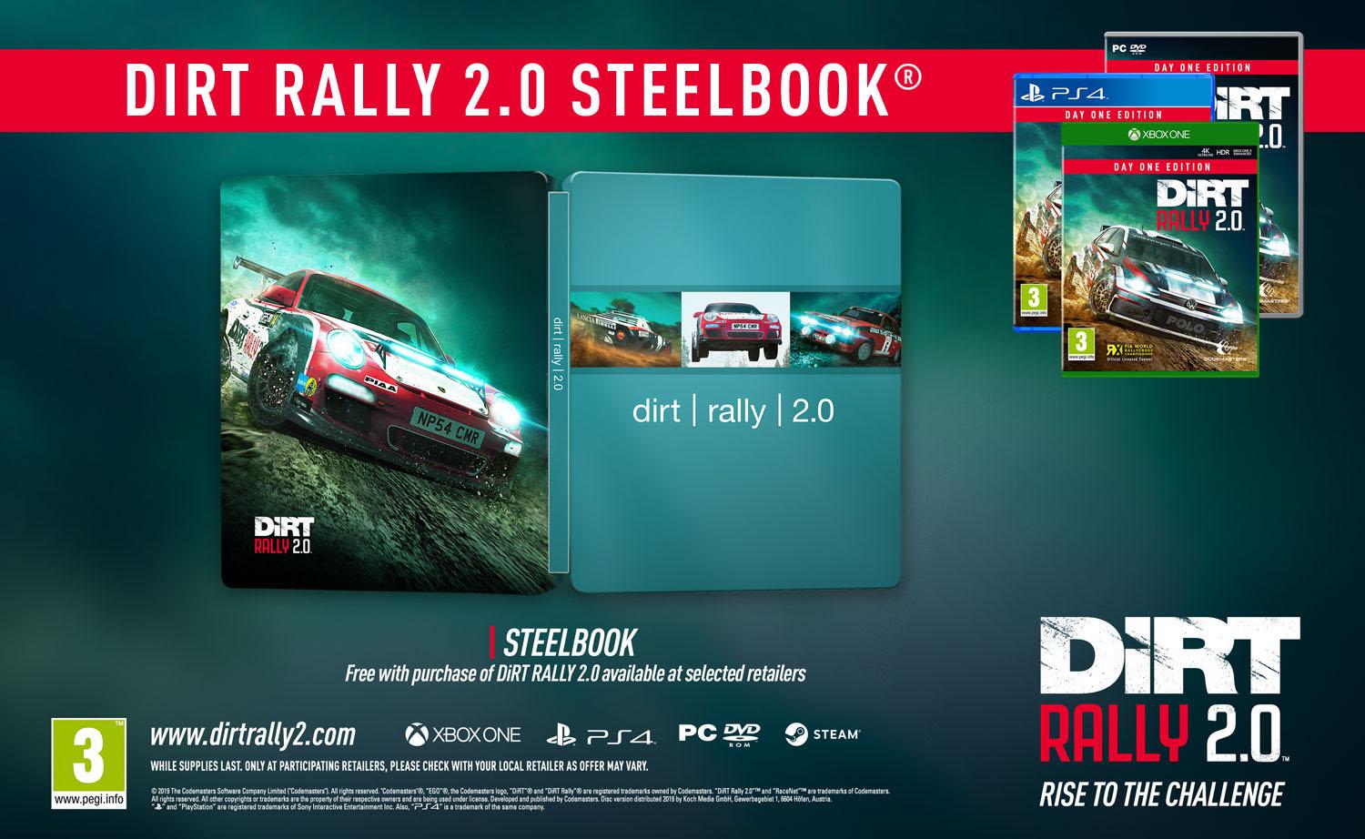 The DiRT Rally 2.0 Steelbook front and back r/dirtgame