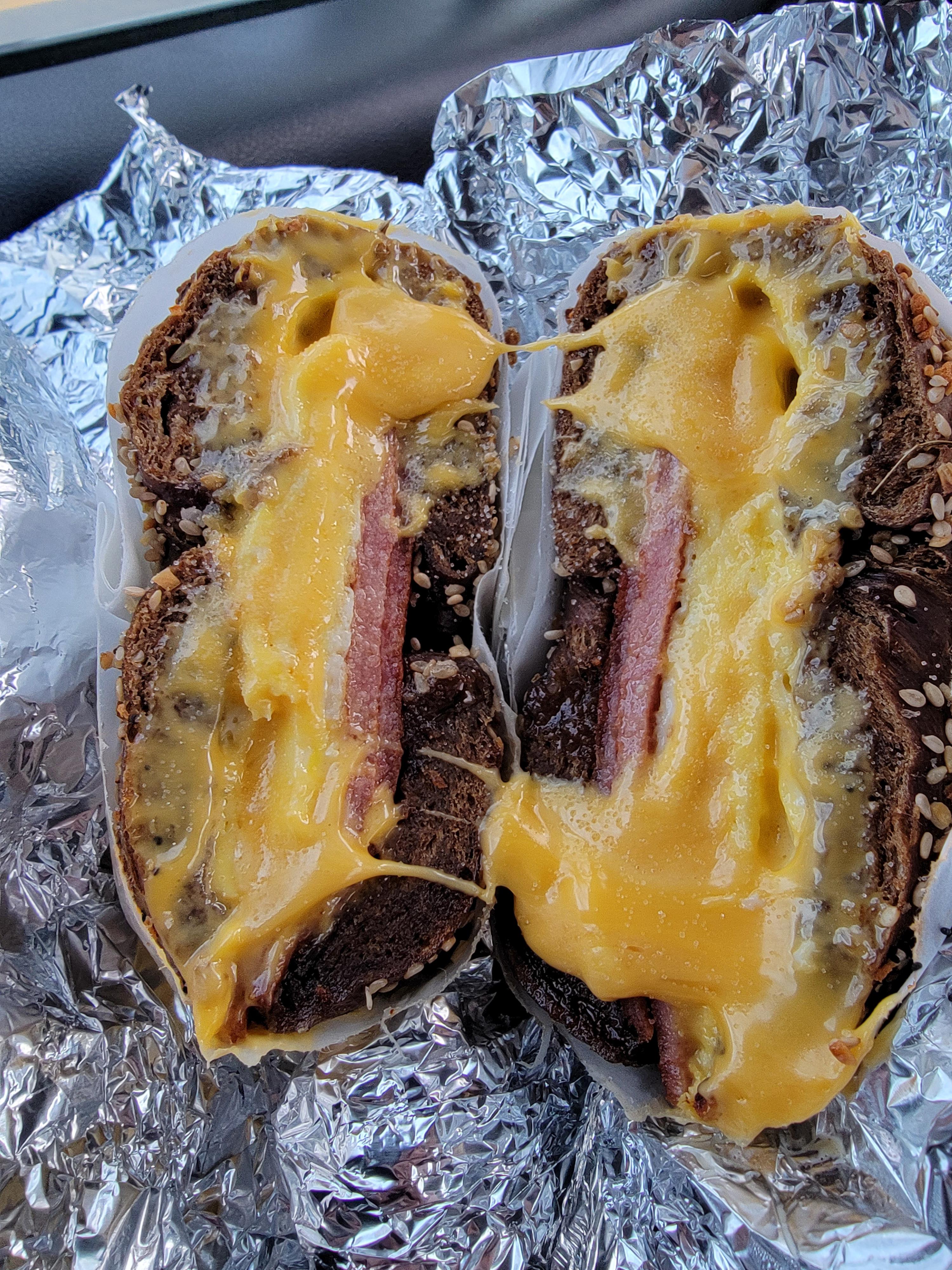 Bagel with "Taylor Ham " eggs and cheese newjersey