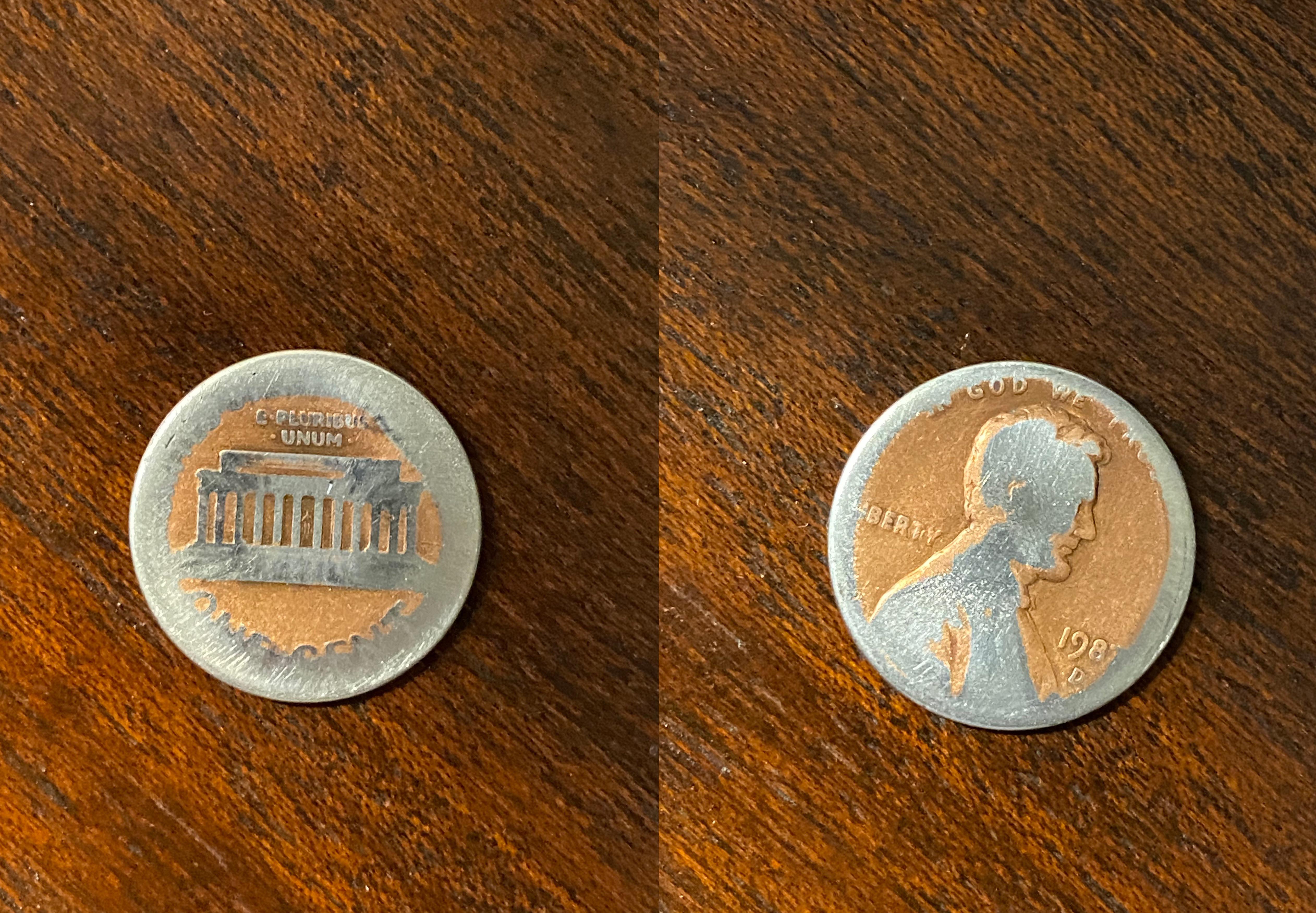 This penny that’s been stuck in my dryer for I don’t know how long r