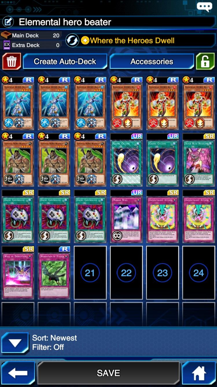 Just made an elemental hero beater deck. Any suggestions? DuelLinks