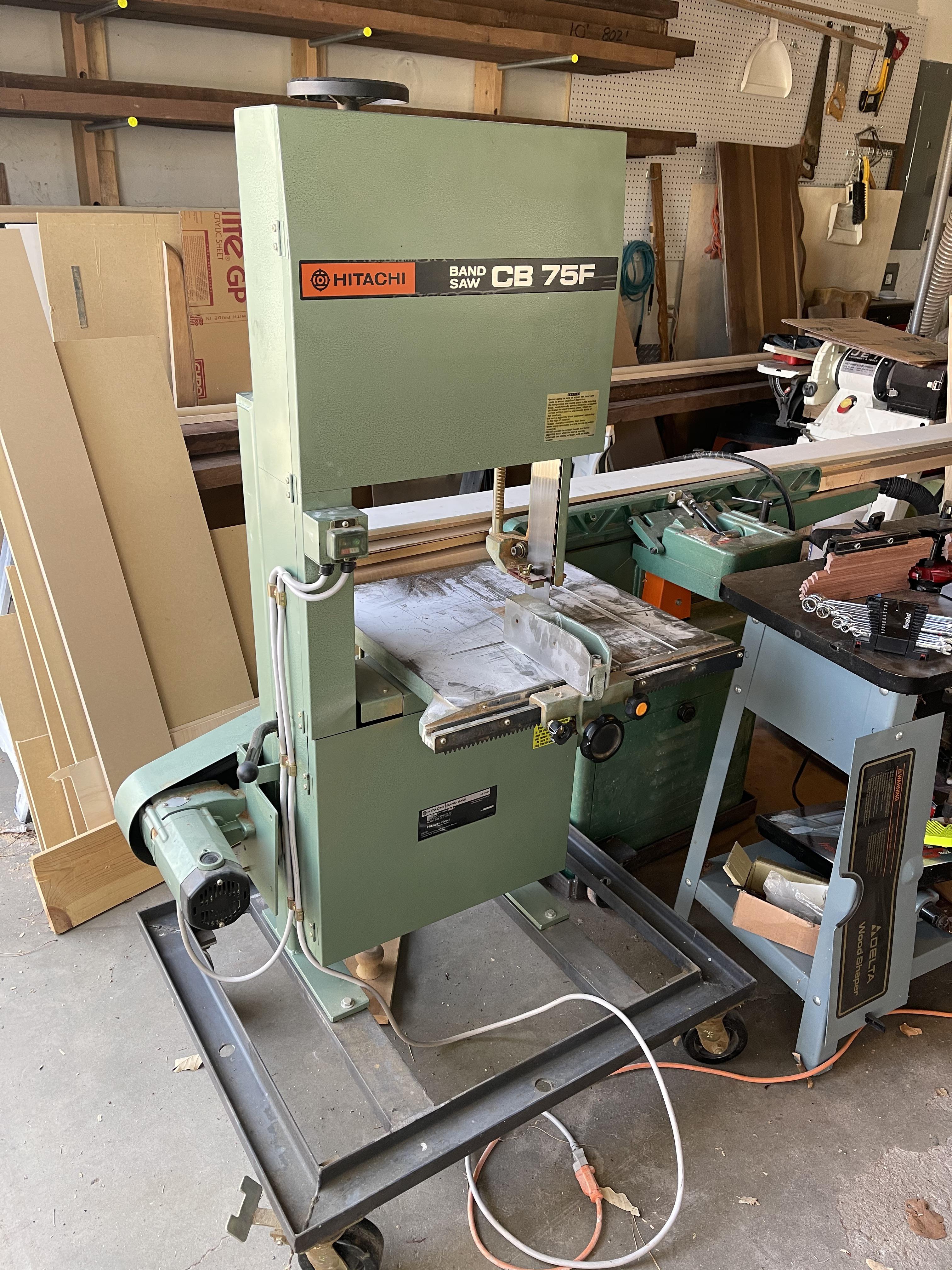 NTD -the Hitachi CB75F-a Skookum resaw bandsaw. Look at the width of