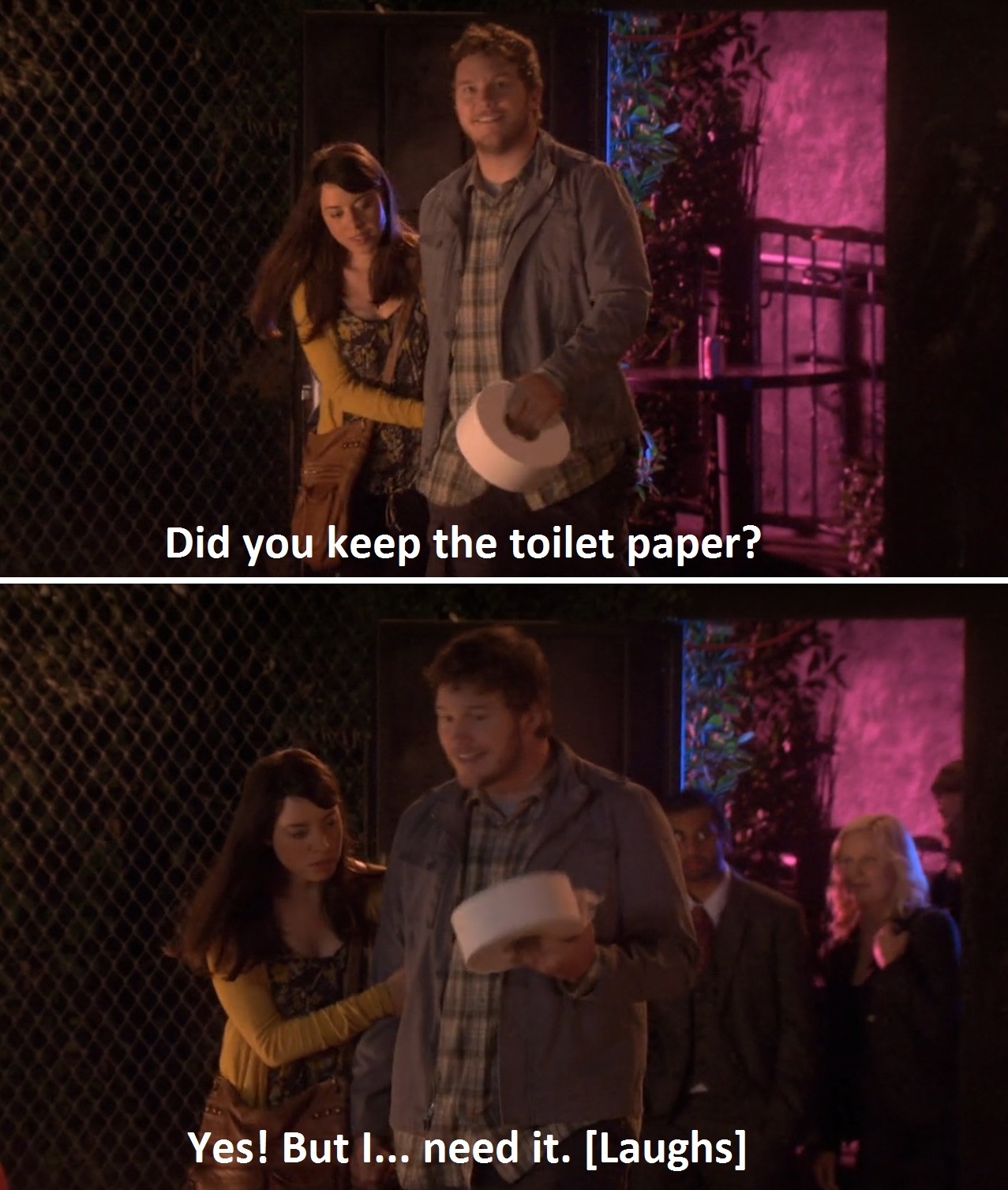Watching for the first time. This throwaway joke hit me as particularly