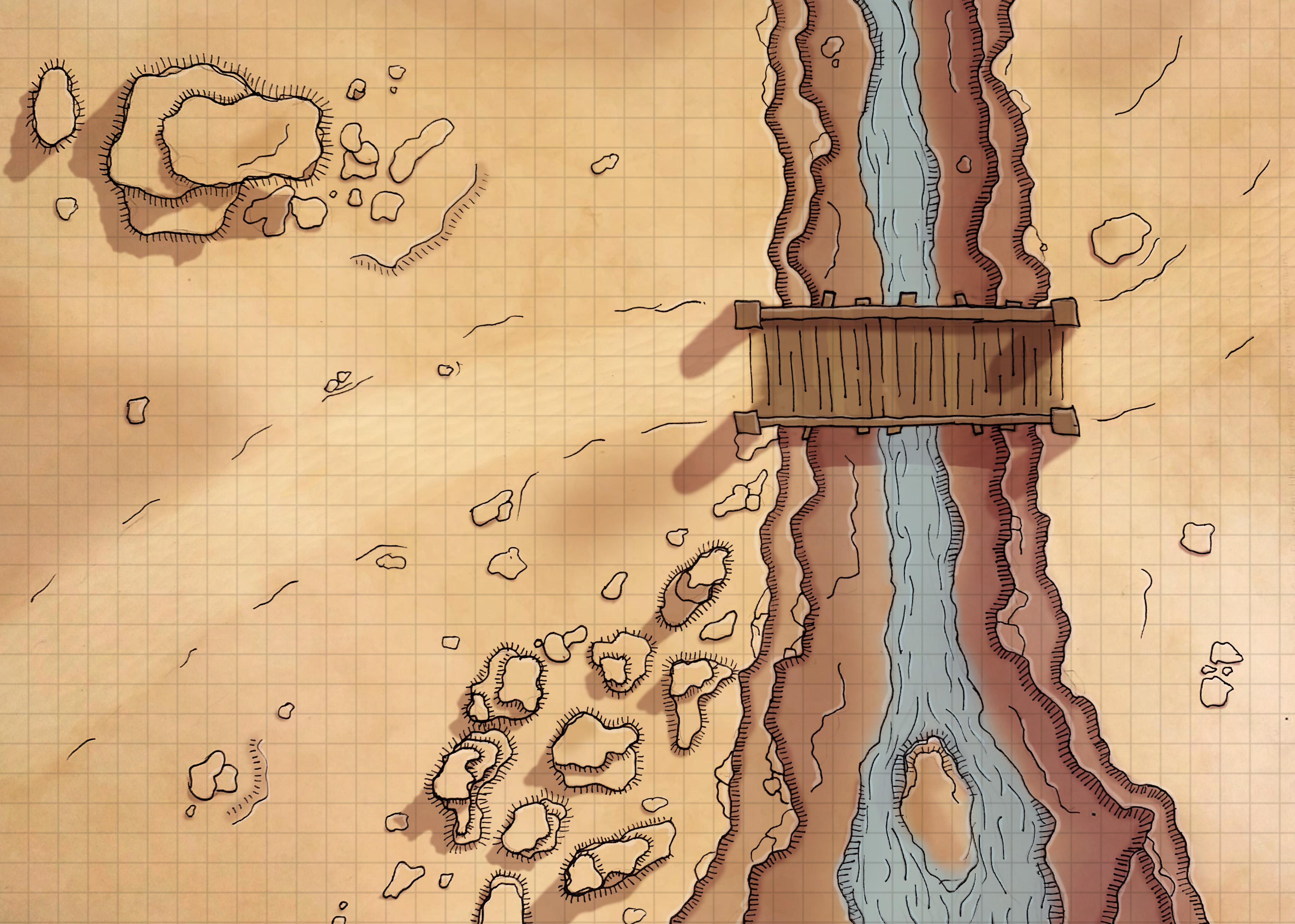 Desert Canyon My first attempt at making a map! r/mapmaking