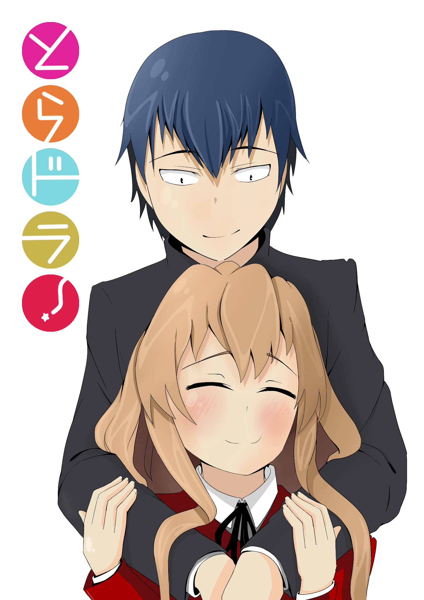 Ryuuji hugging Taiga toradora