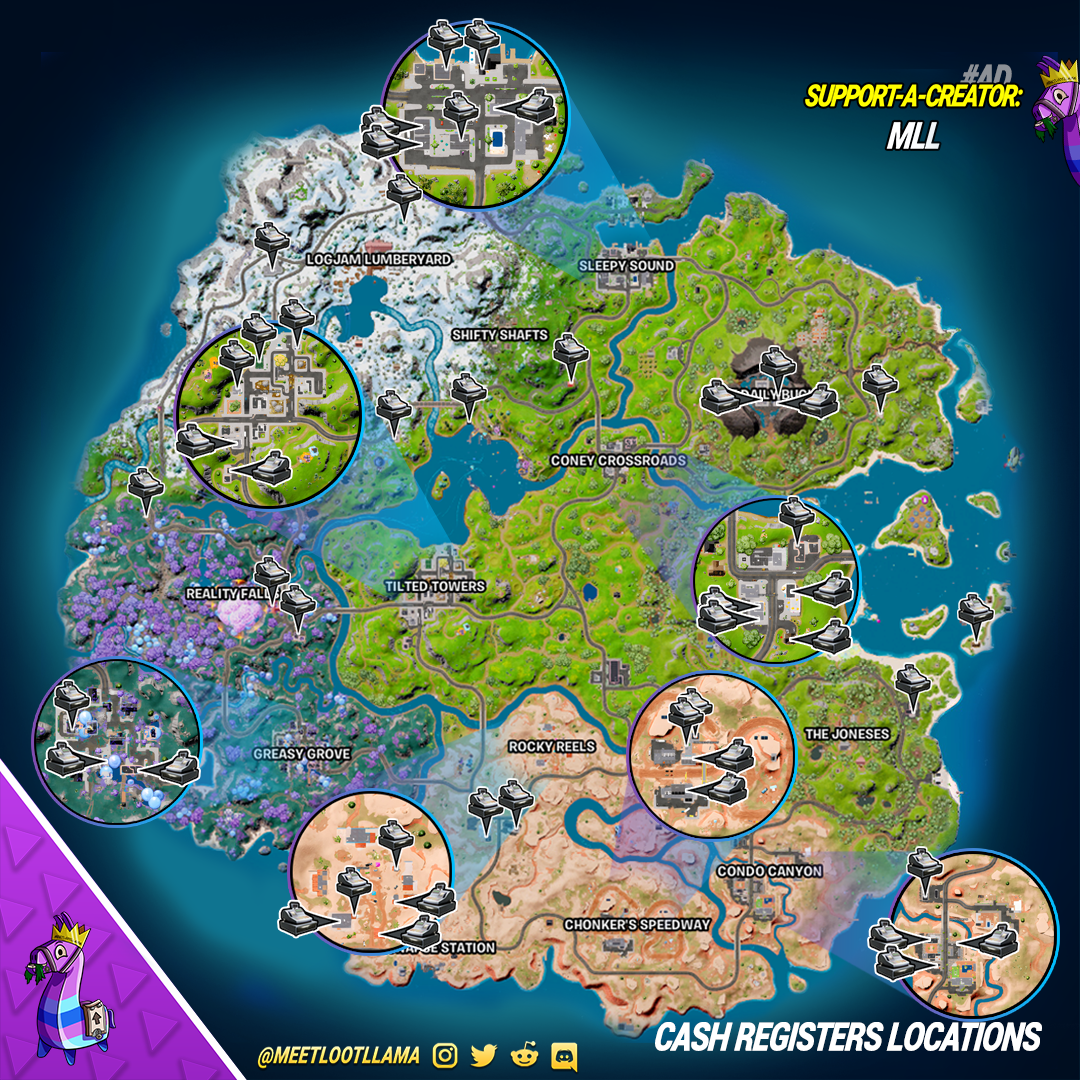 Cash Registers locations r/FortNiteBR