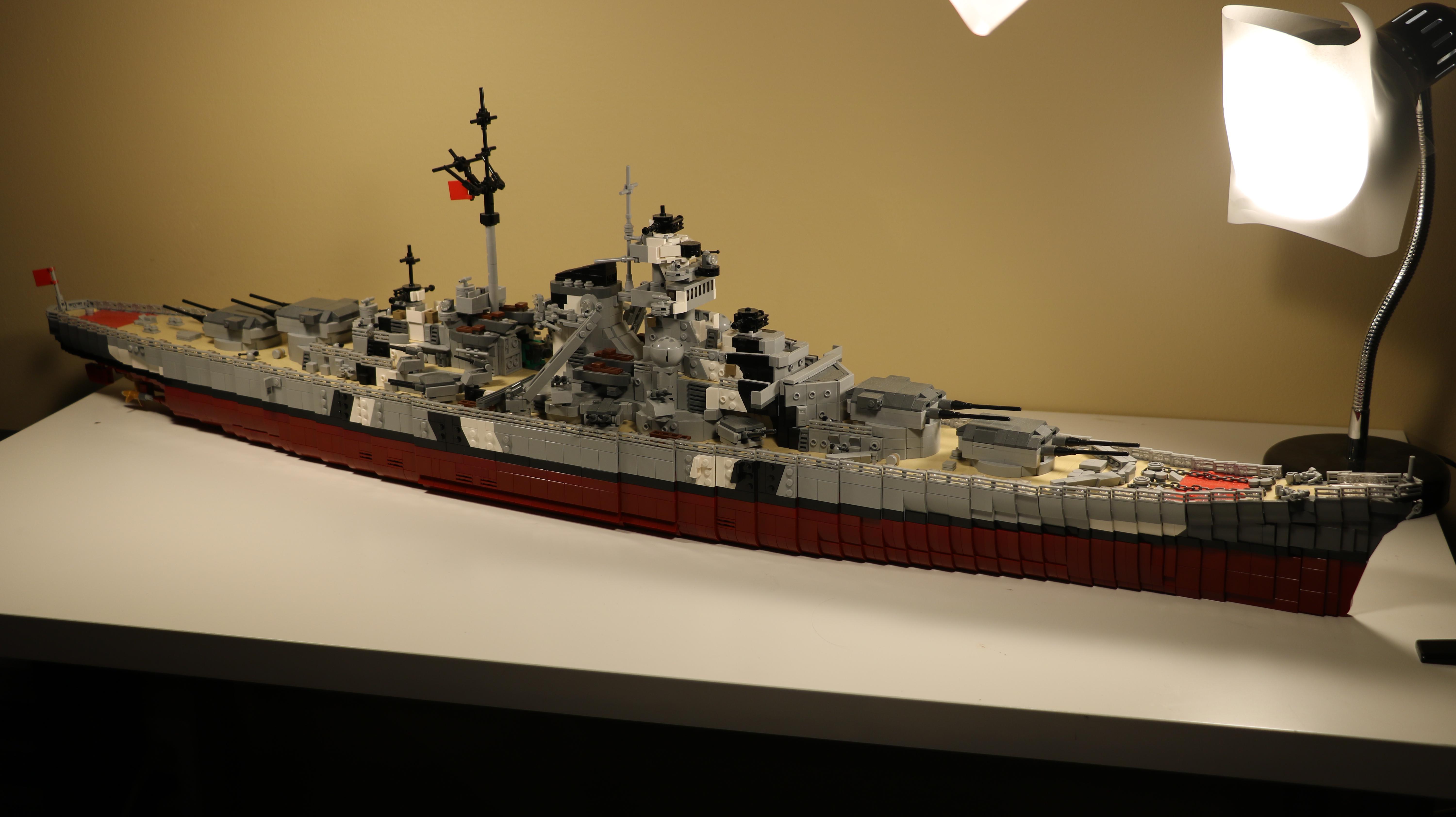 LEGO Bismarck in 1200 scale. Over 7,000 pieces. What do you think