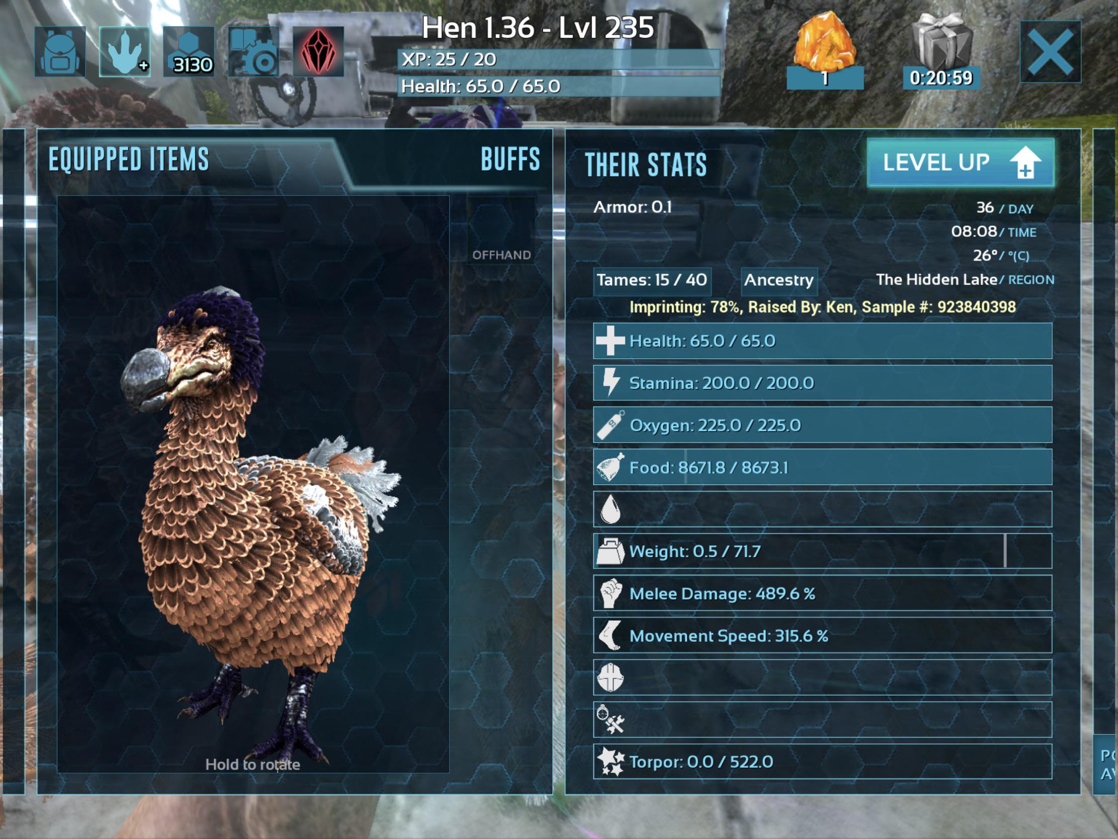 I play ark Mobile and I just tamed this dodo look at that damage r/ARKone