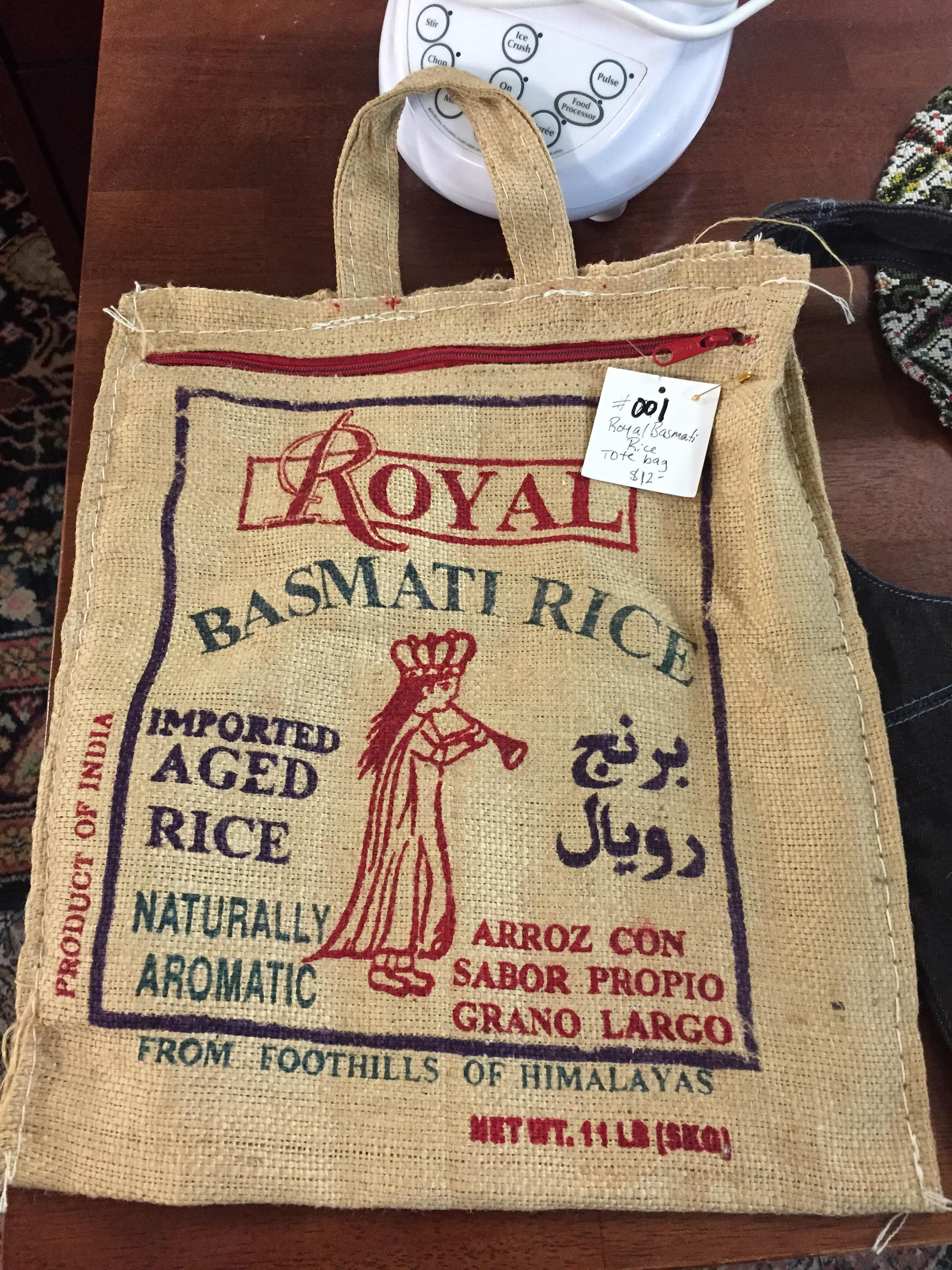 Rice bag from antique store for 12. I got the same one from Costco for