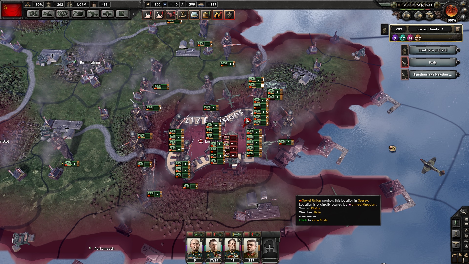 180+ British Divisions encircled in London! r/hoi4