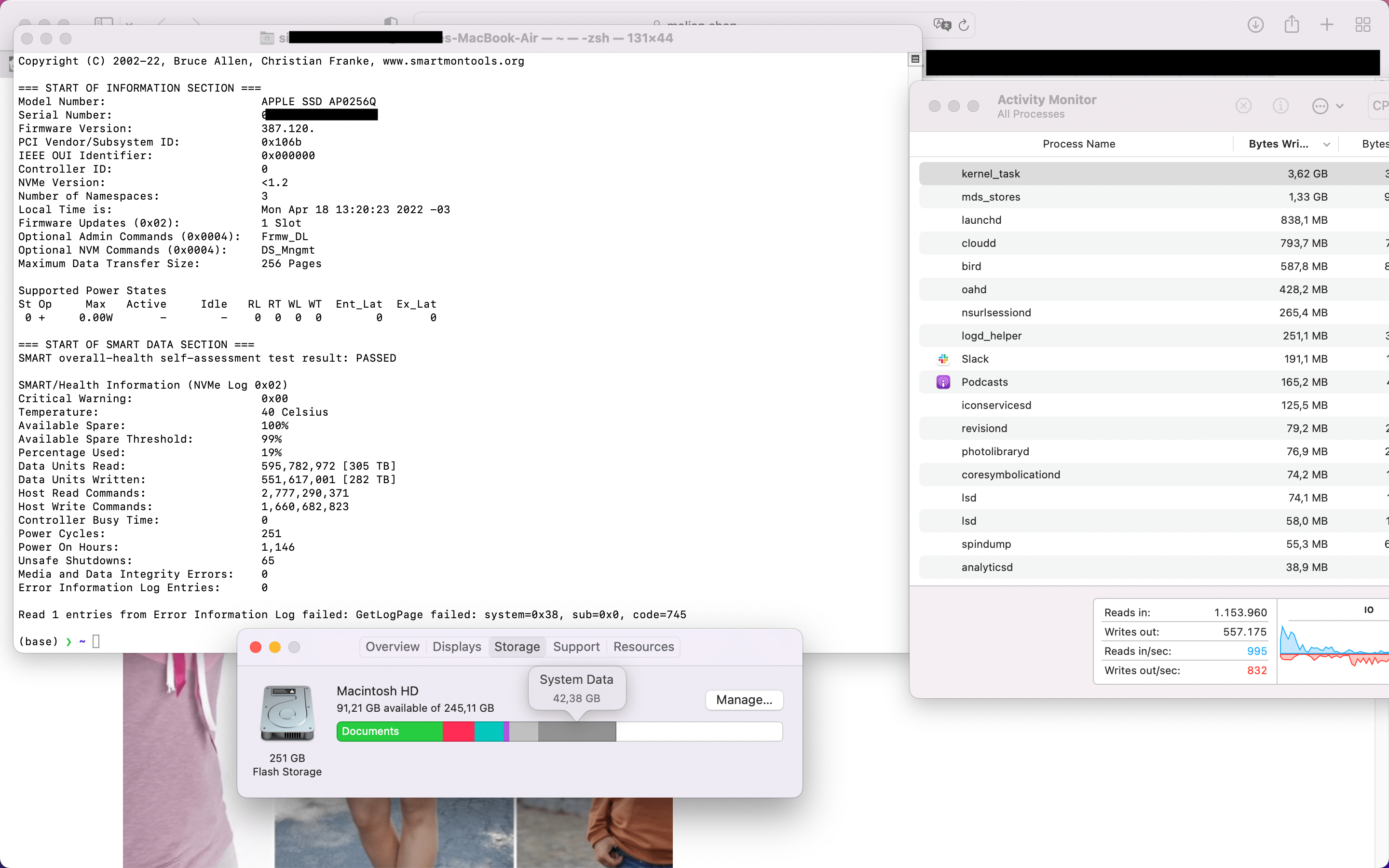 280 TB written to SSD since August (MacBook Air M1). This doesn't feel