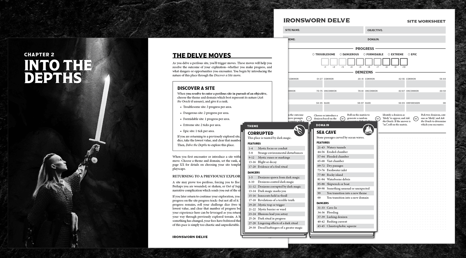 Ironsworn Delve early playtest materials r/Ironsworn