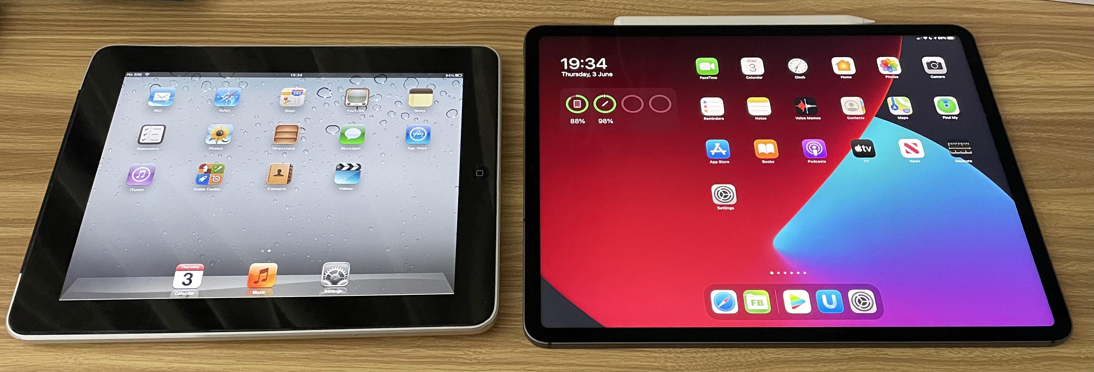 My 1st iPad used mostly for reading and watching videos VS my latest