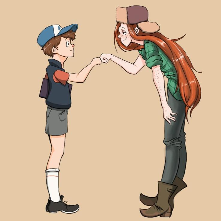Dipper & Wendy by KRow r/Wendip