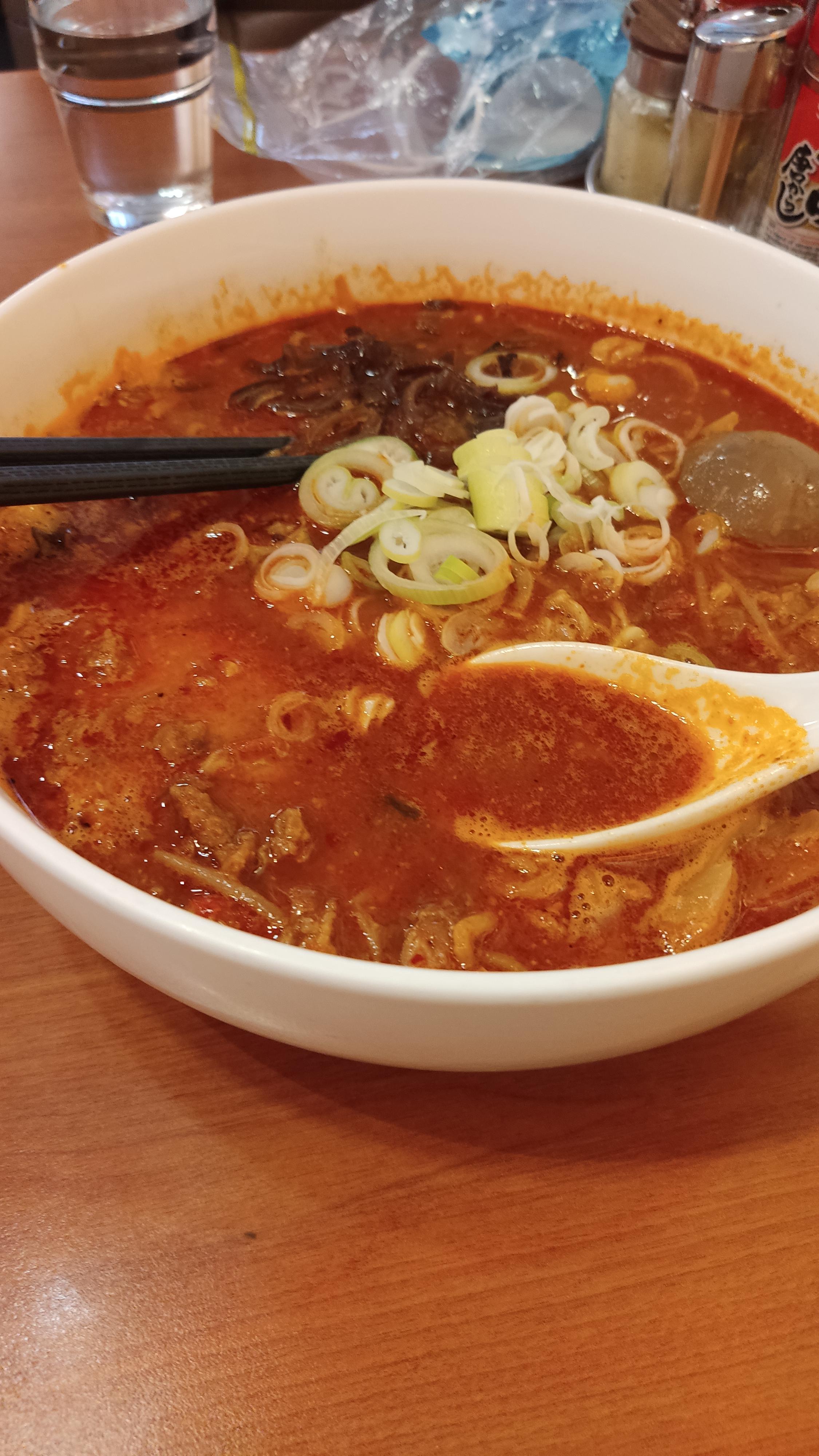 Ghost pepper ramen challenge at my local restaurant I tried out today