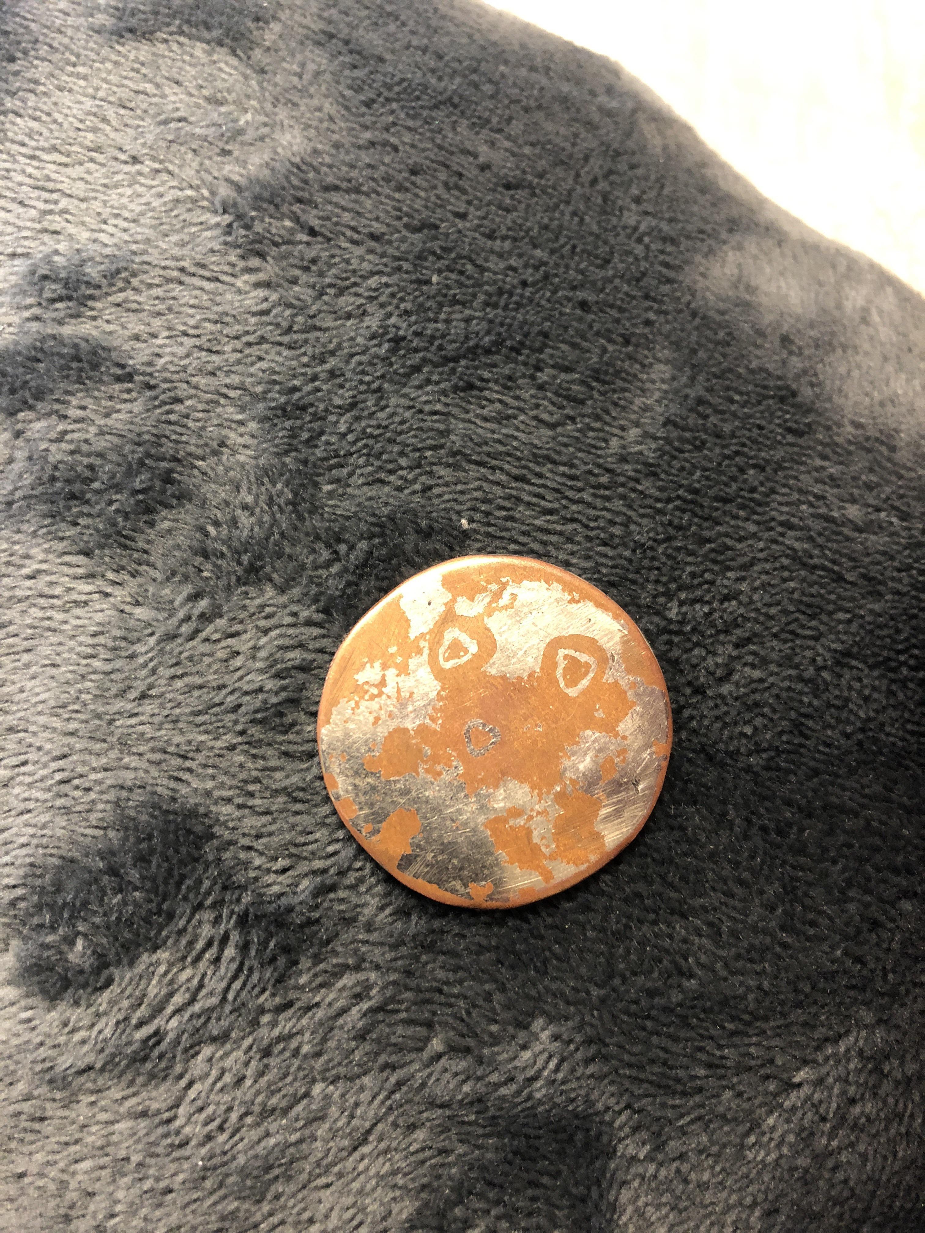 First Raindrop Pattern Mokume Gane Medallion r/Blacksmith