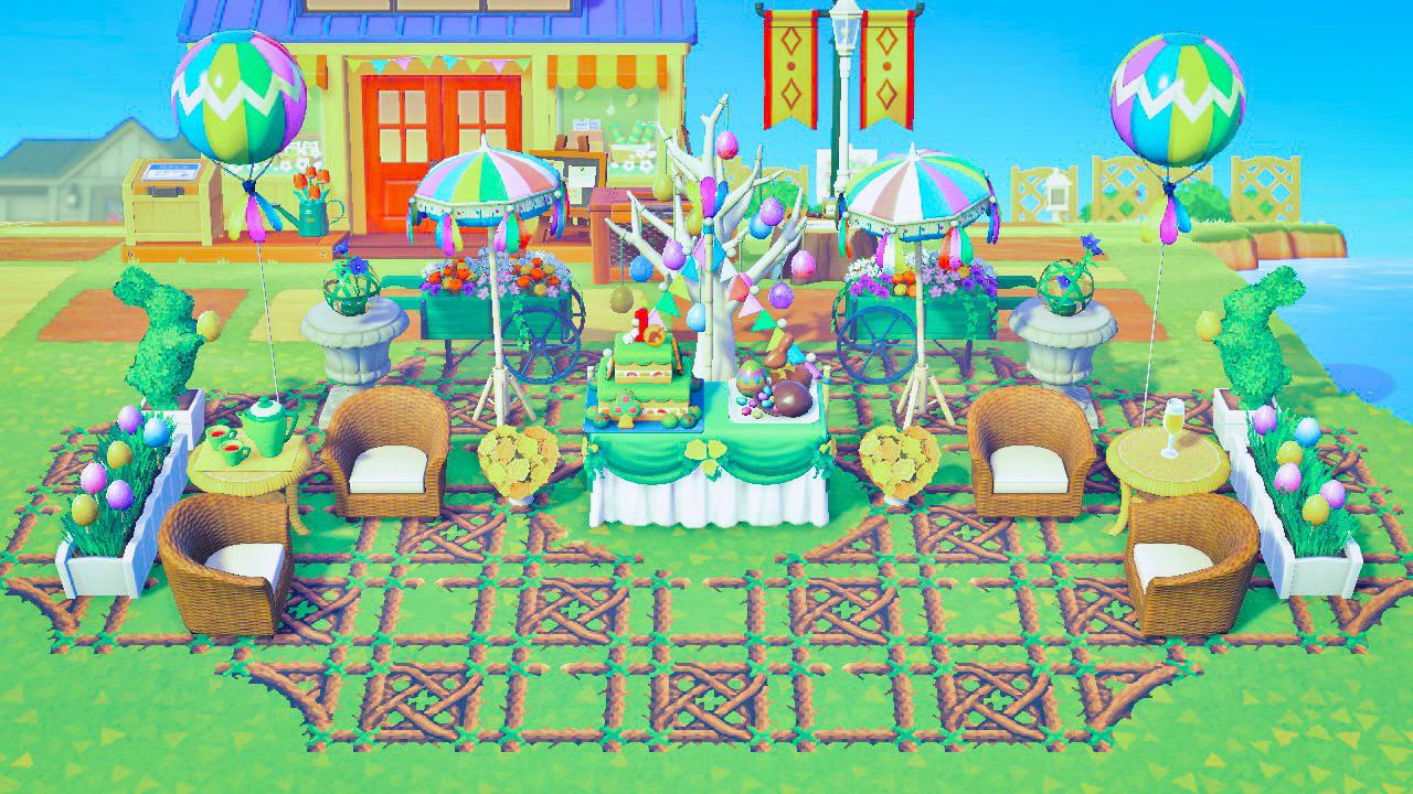 My Garden Party Plaza is all dressed up for Bunny Day! r/AnimalCrossing