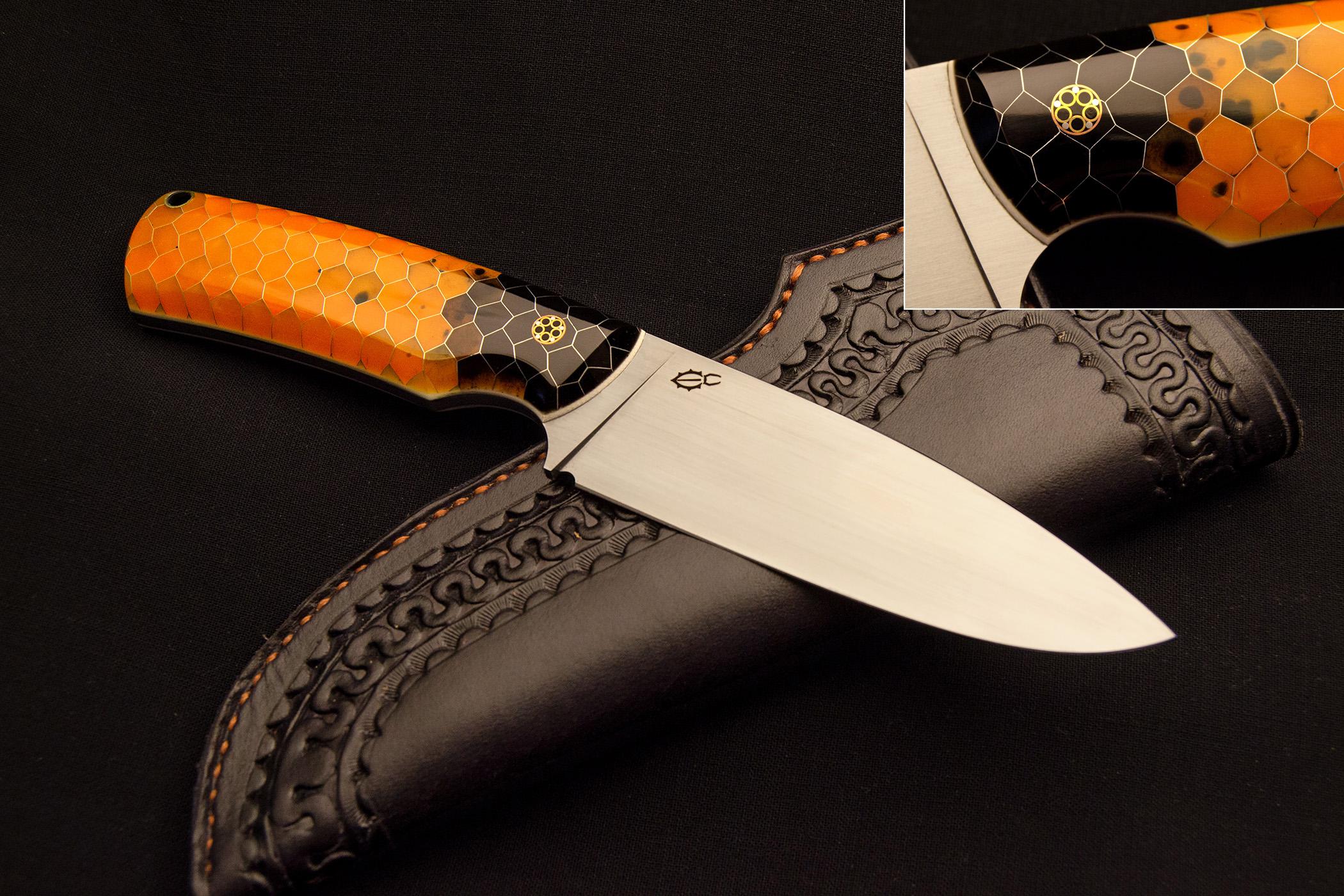 4" blade knife with scales with beautiful color transition r/Bladesmith