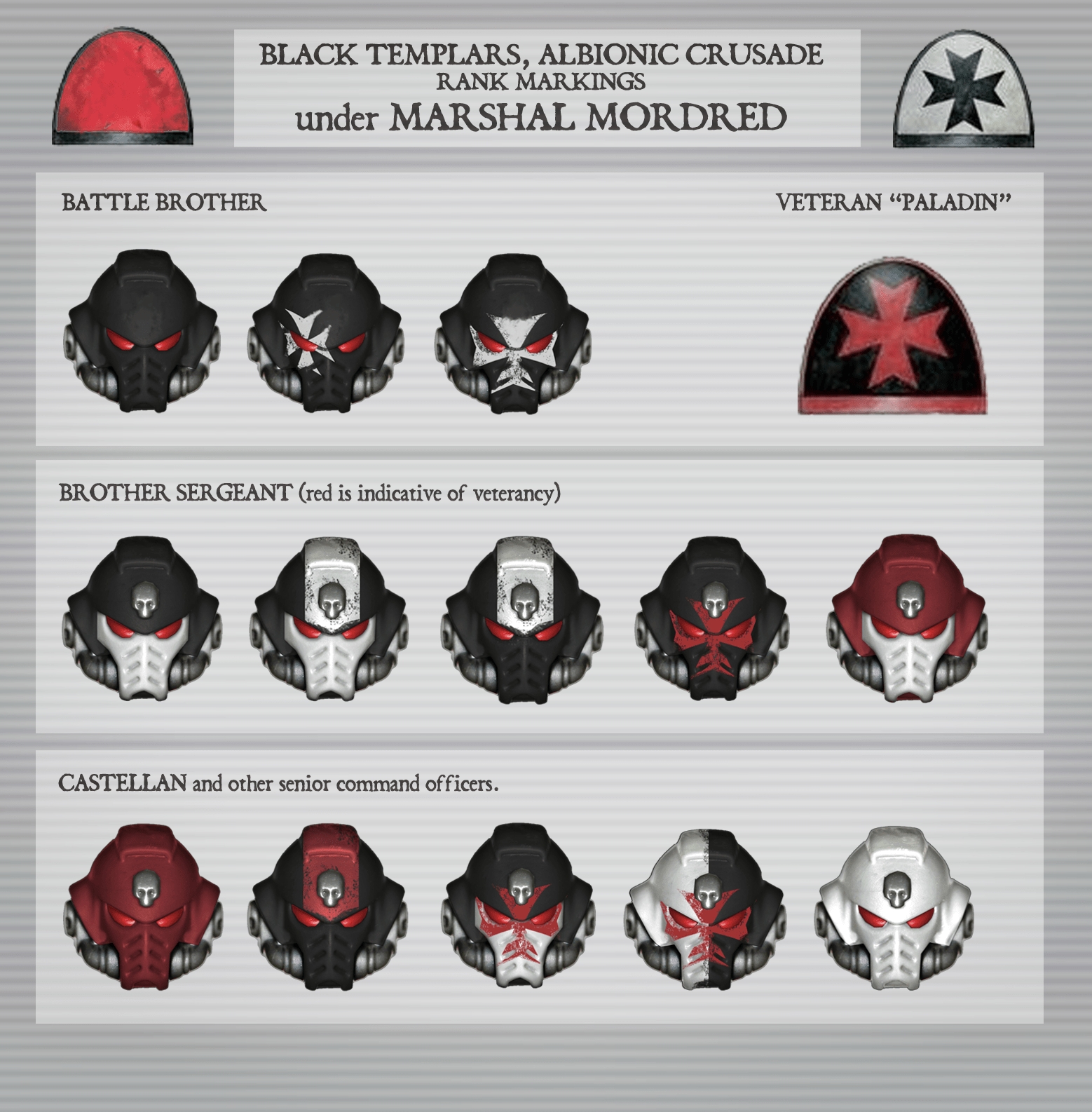 Ideas for Black Templar rank markings r/Warhammer40k