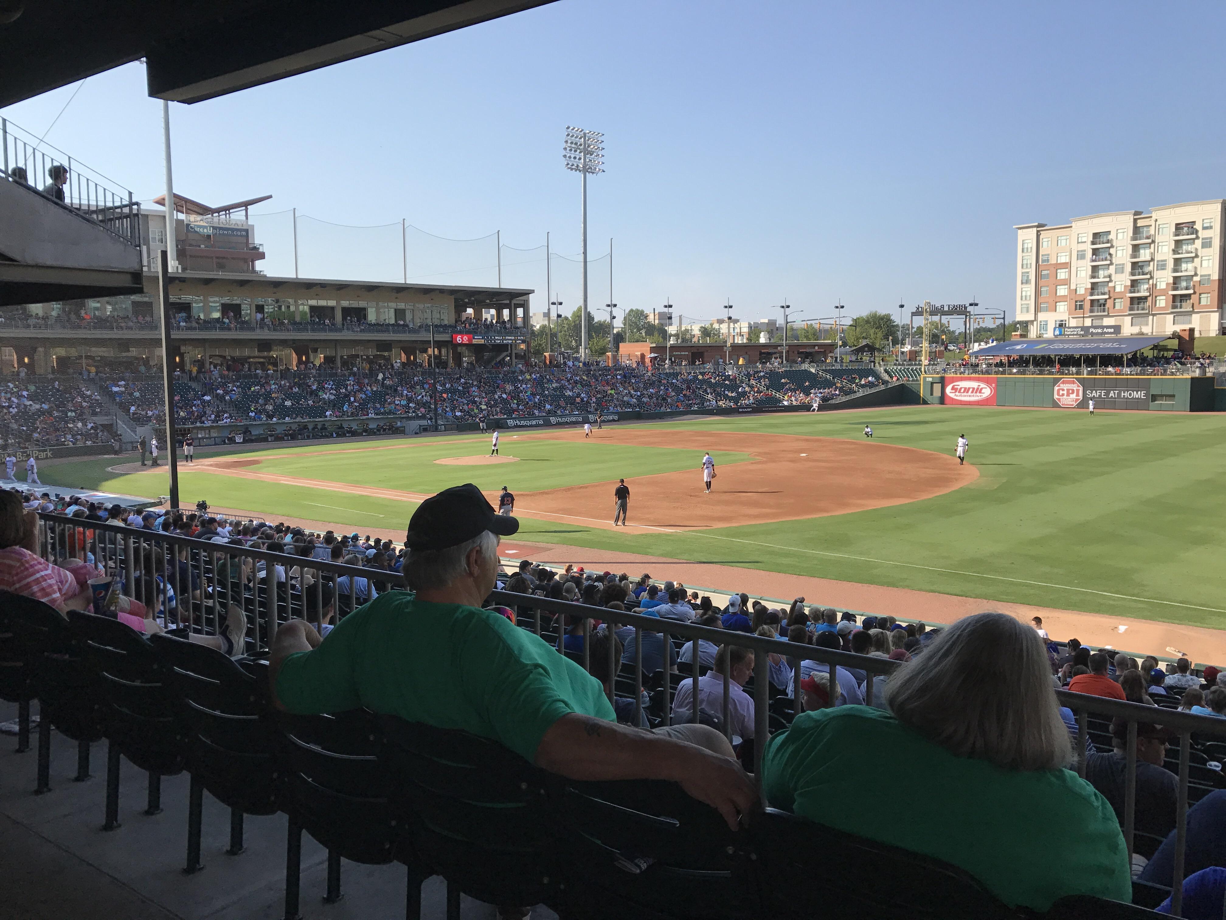 At my first Braves game ever in Charlotte and just got to see Dansby and Rio Ruiz homer