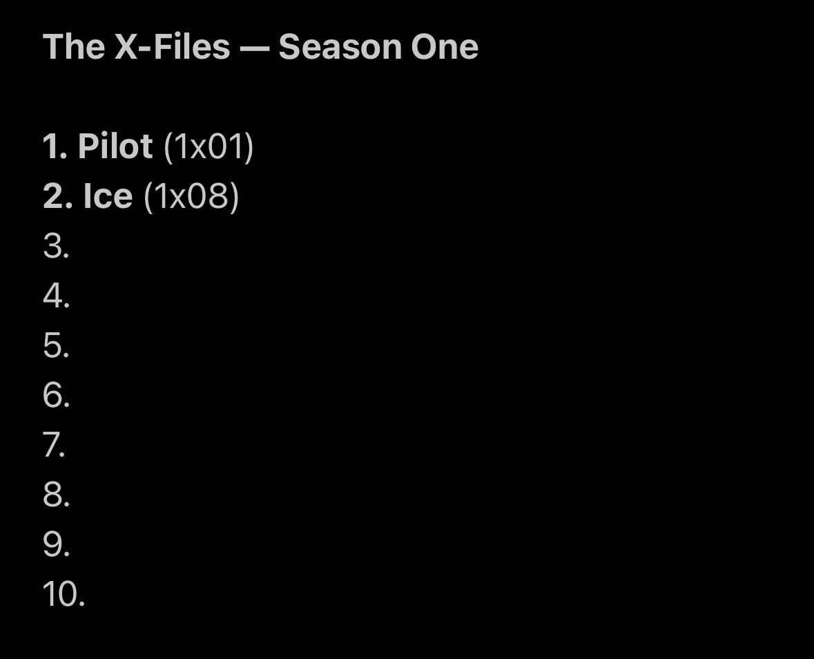 ROUND 3 TOP 10 SEASON 1 XFILES episodes voted by you. “Ice” takes 2
