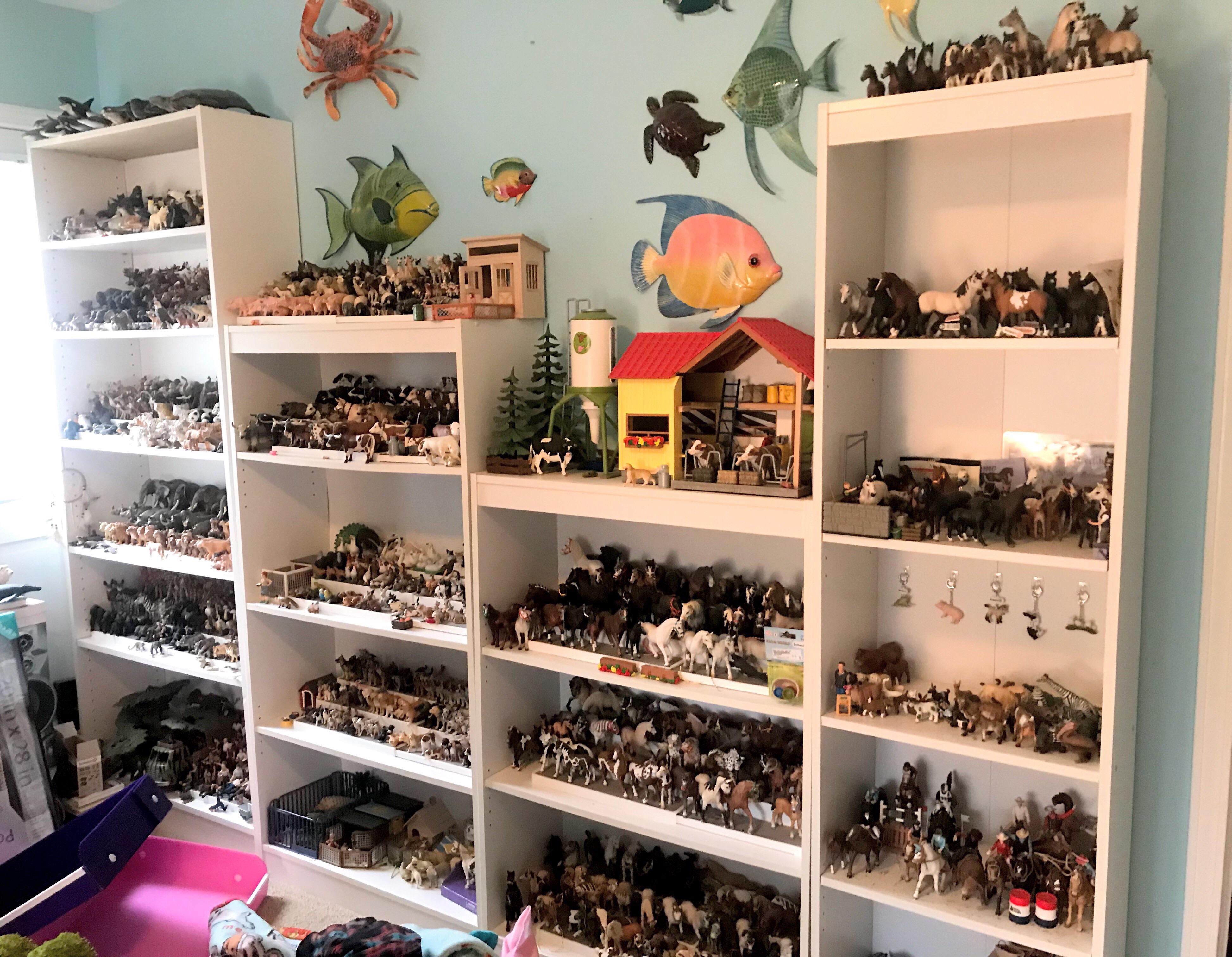 Here are most of my Schleich animals, about 2,500 figures. They are