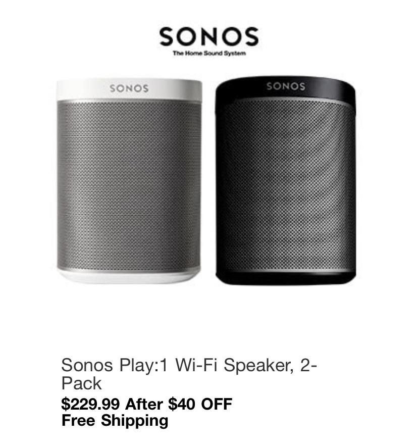 Costco Black Friday Deals landed early for Sonos Play1 Bundles? r/sonos