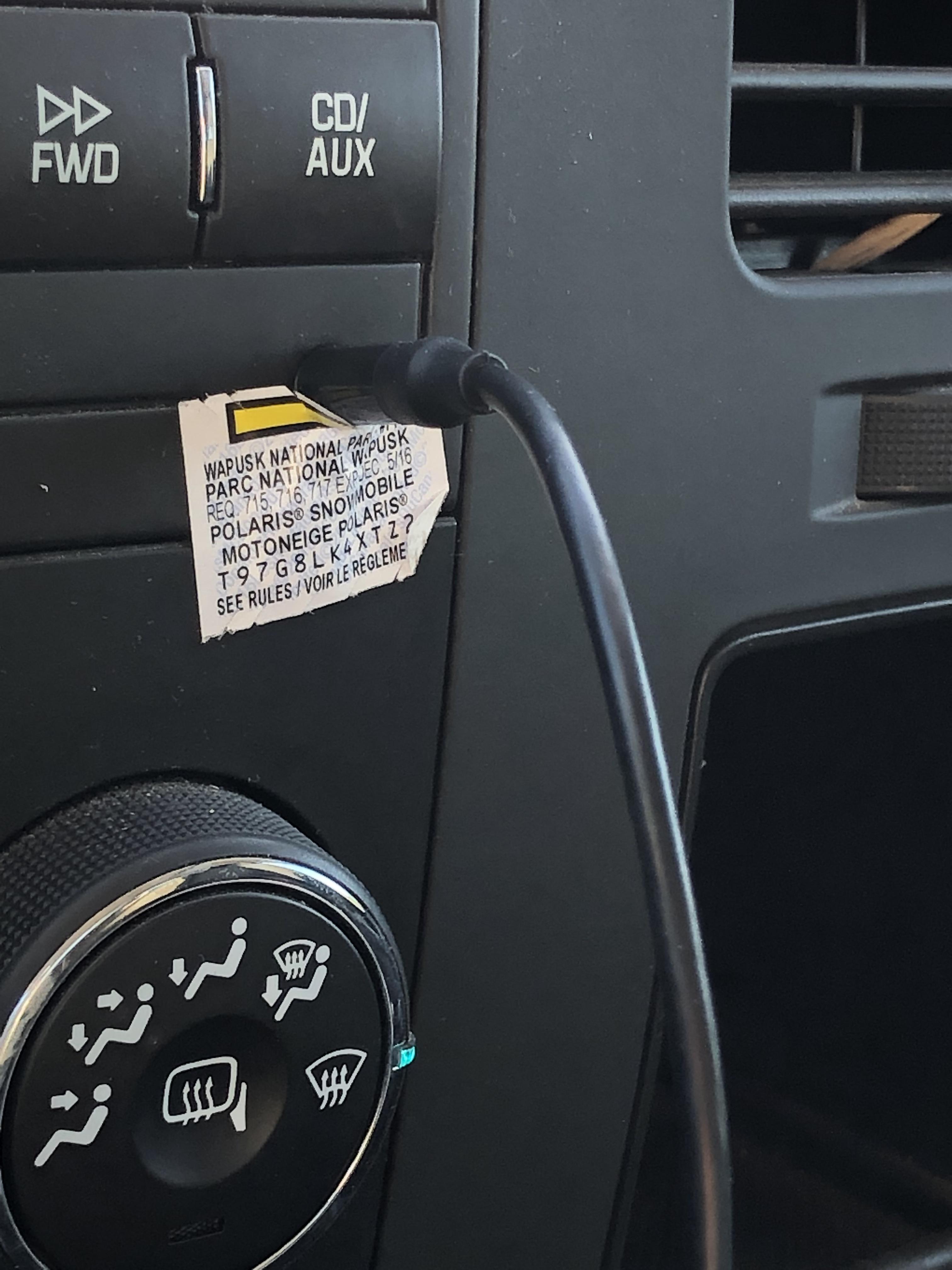 Stupid aux input jack in my truck is loose. Over 500 to have the