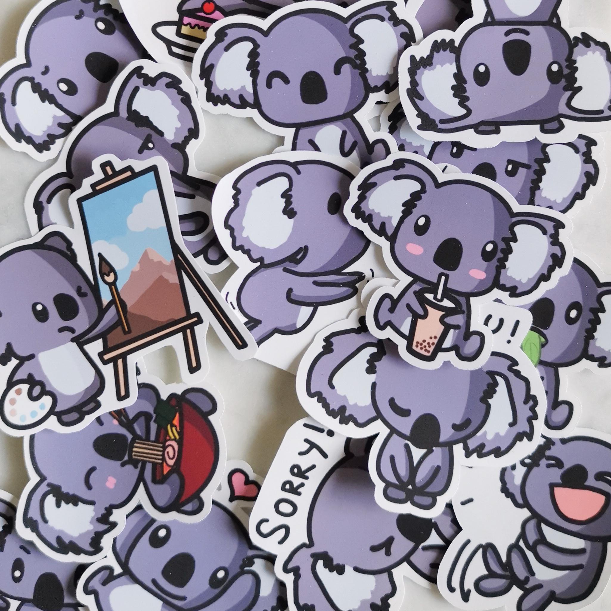 Cute handmade Koala stickers pack available for CAD 3.50! r/stickerstore