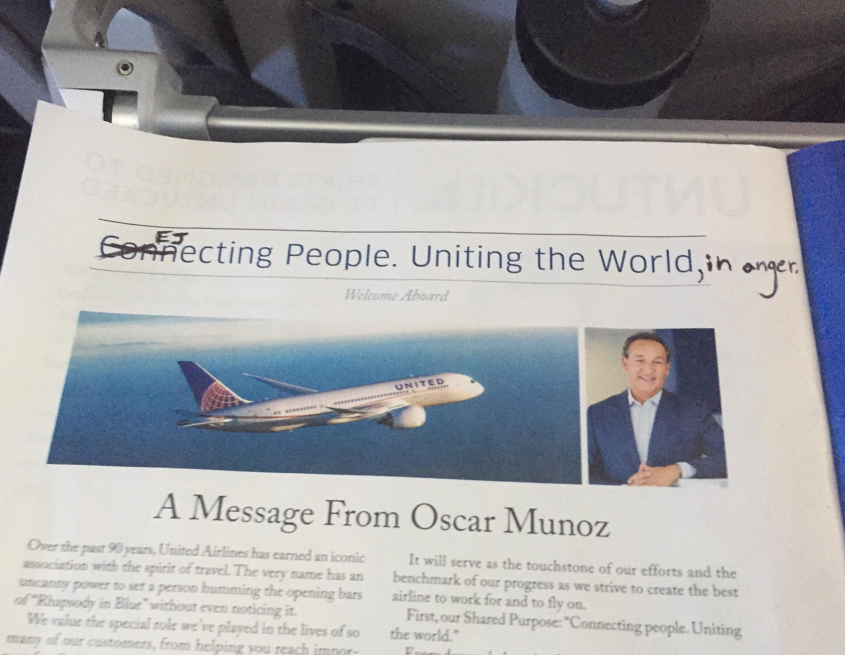 Updated United's in flight magazine on my trip to Puerto Rico funny