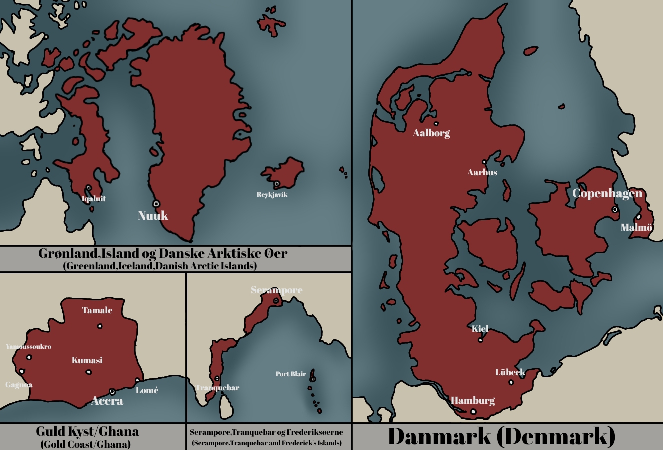 The Danish Empire at its peak,in 1920 r/imaginarymaps