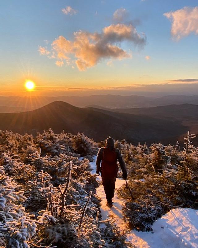 Hiking down Killington Peak, Vermont, USA on 12/11 slightly before