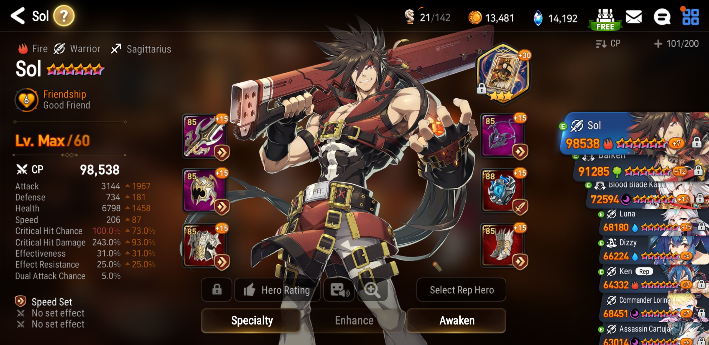 my glass cannon EpicSeven