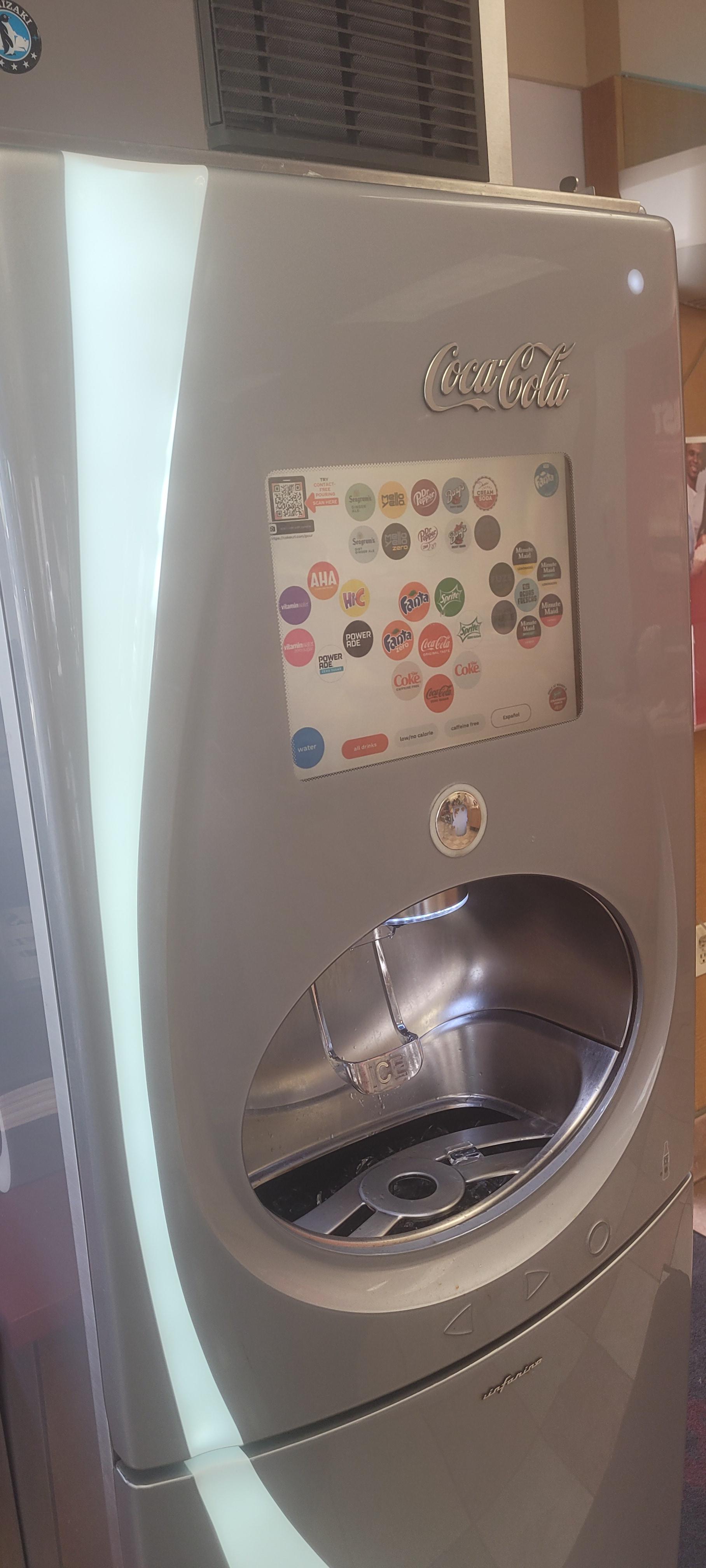 This futuristic soda fountain in a Wendy's in Wyoming. r