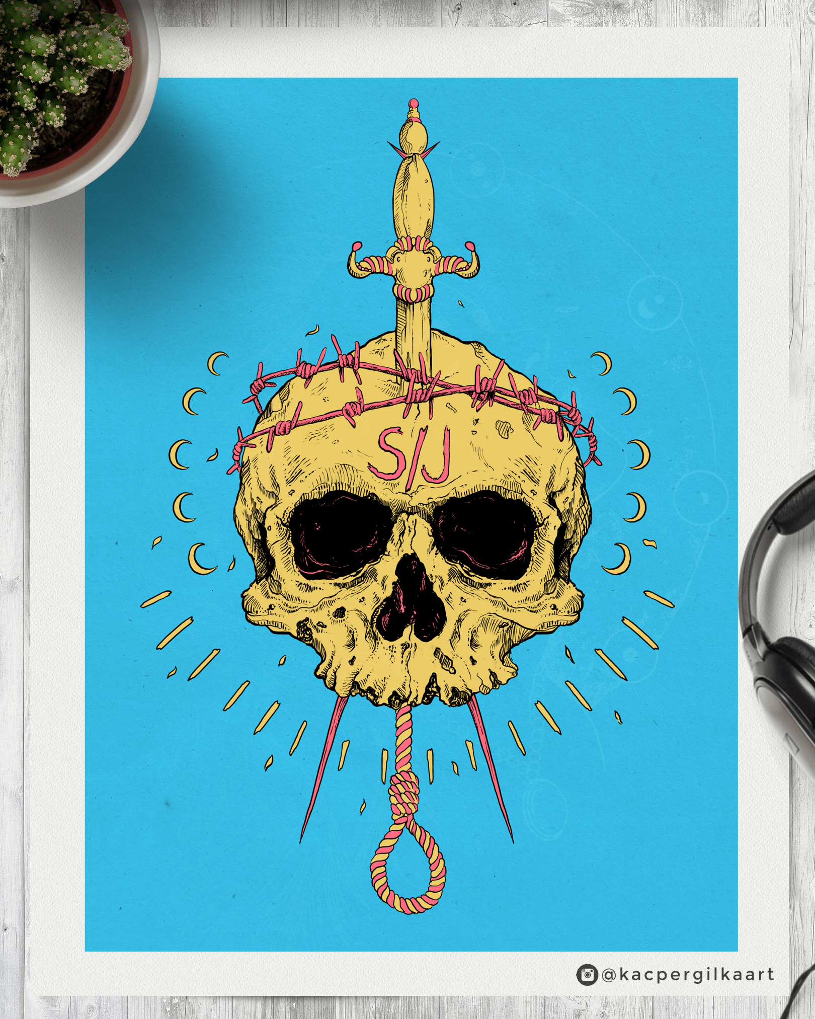 Illustration I drew for Saint James band from USA, that was lot of fun