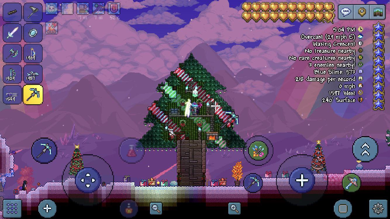 Christmas in terraria is fun. Rate my build r/Terraria