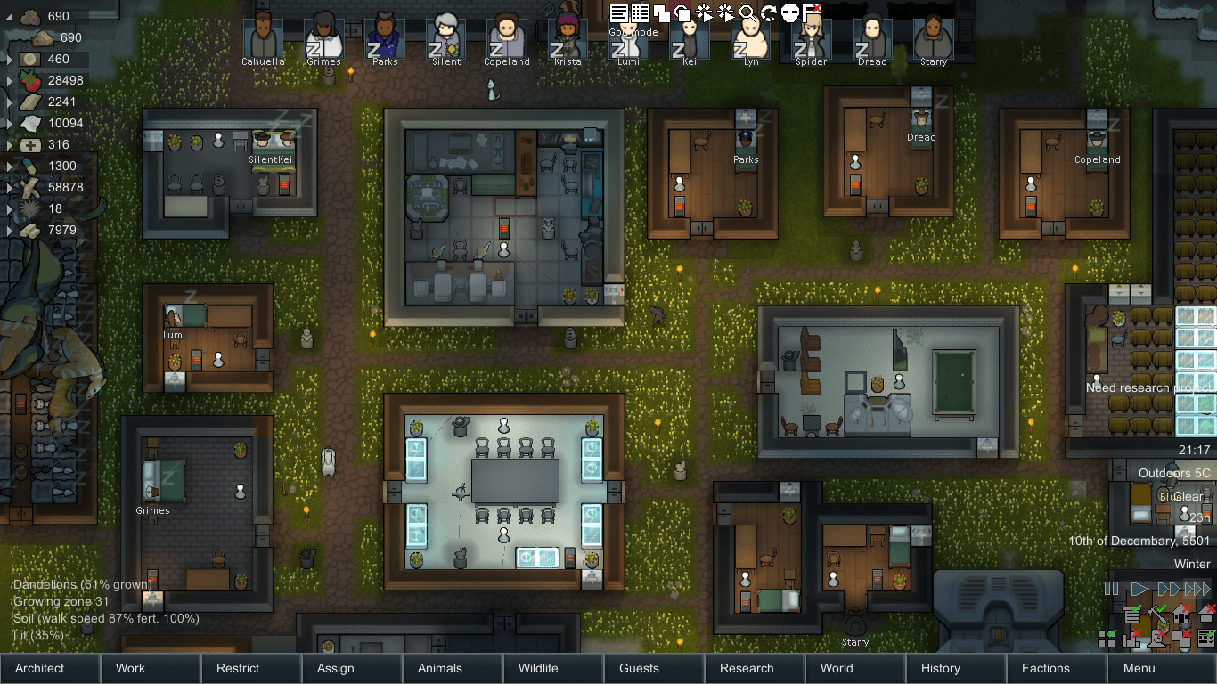 After 4 ingame days of making the growing zones, my