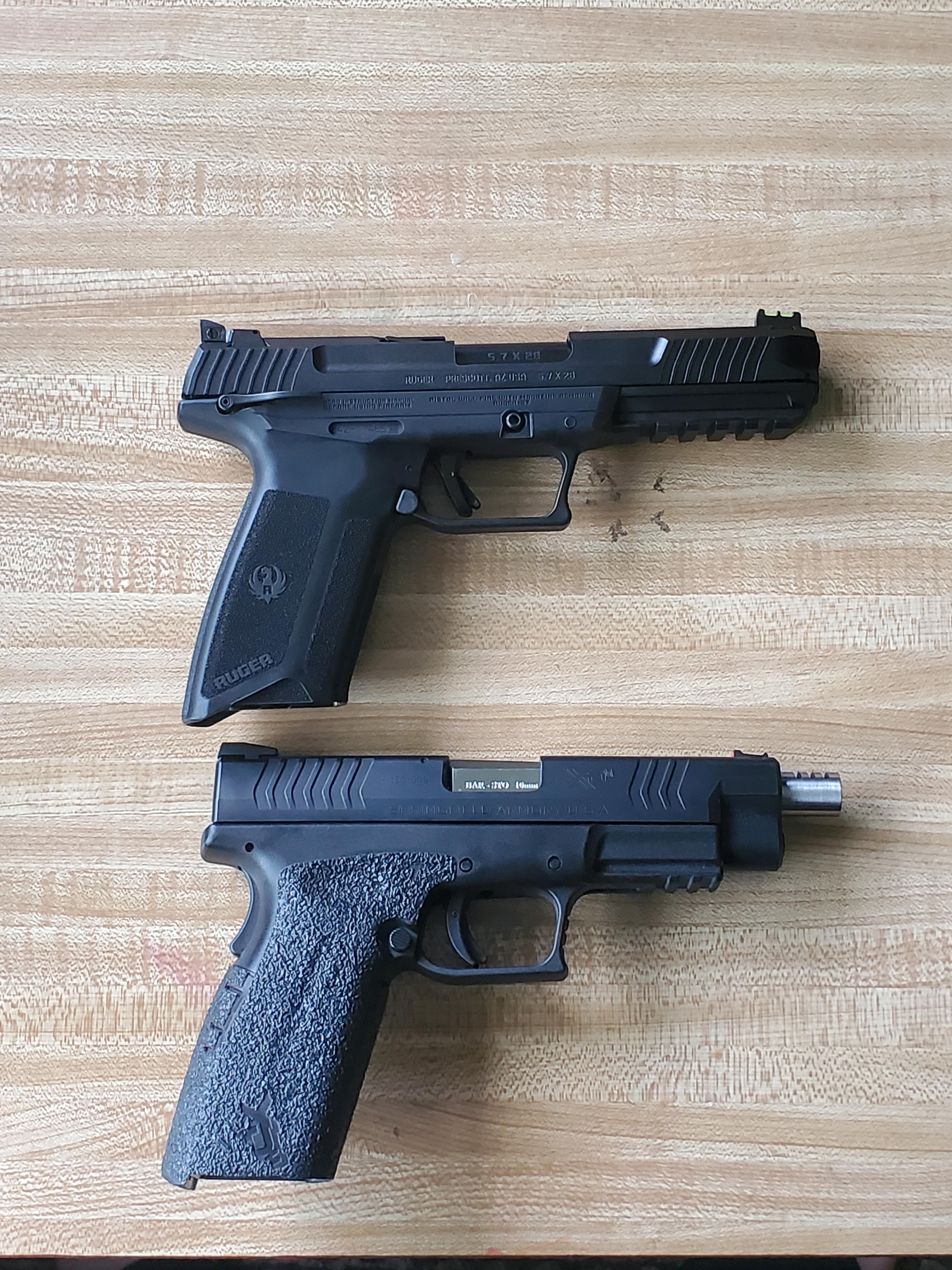 XDM 4.5 with a BarSto 5.25 ported barrel that I finished working on