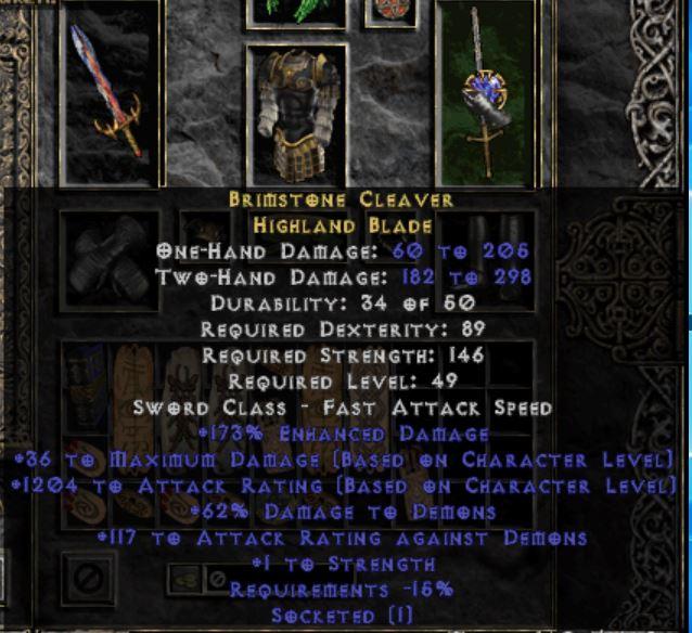 I wanted to share the sword I've been using on my frenzy barb. I think it's cool. diablo2