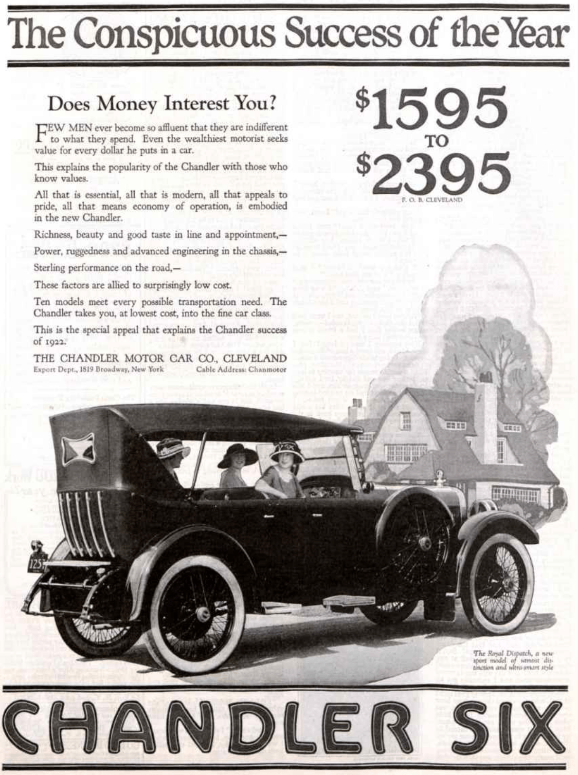 Chandler Motor Car Co. [1922] vintageads