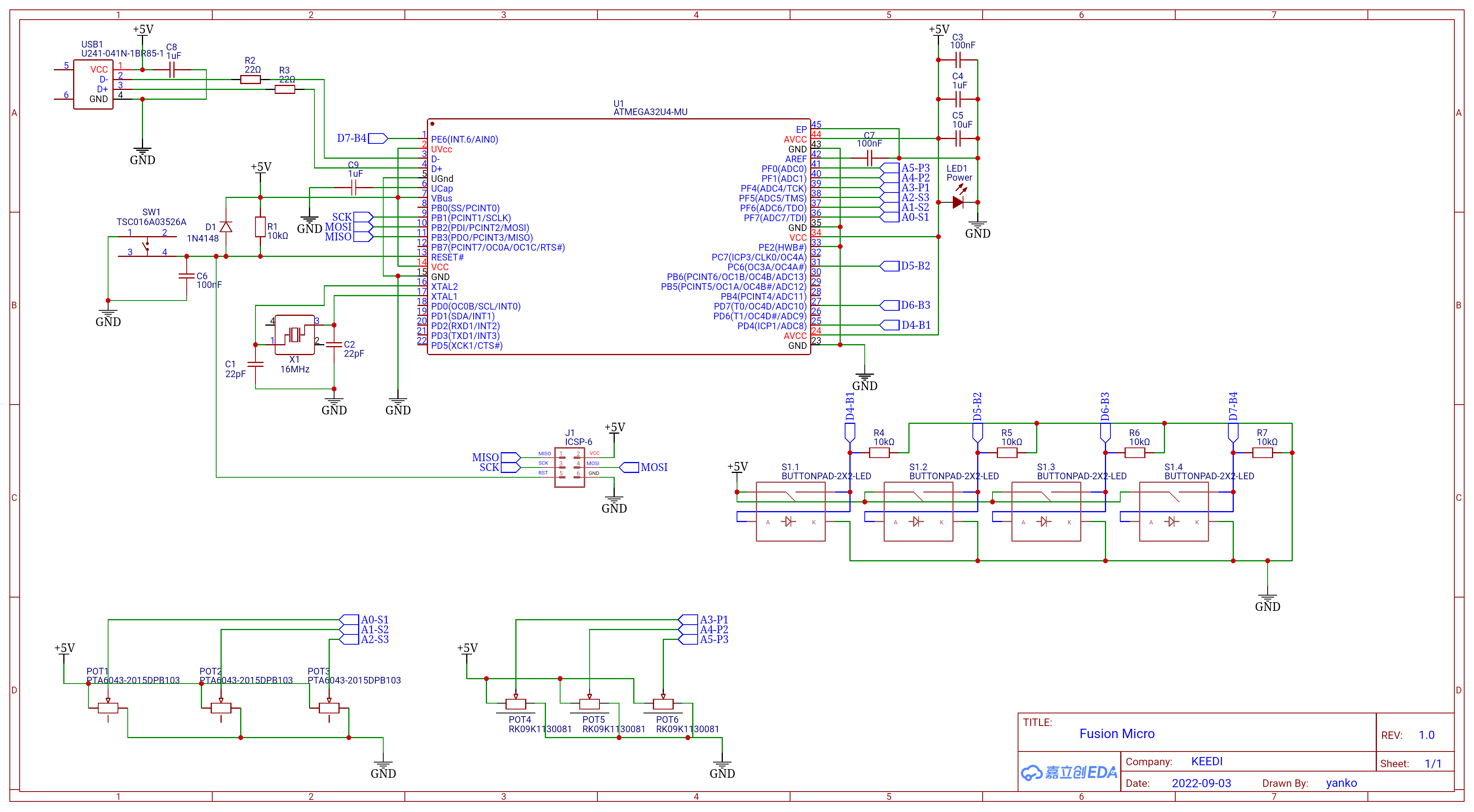 PCB/Schematic Review - ATmega32U4 as USB MIDI Controller : r