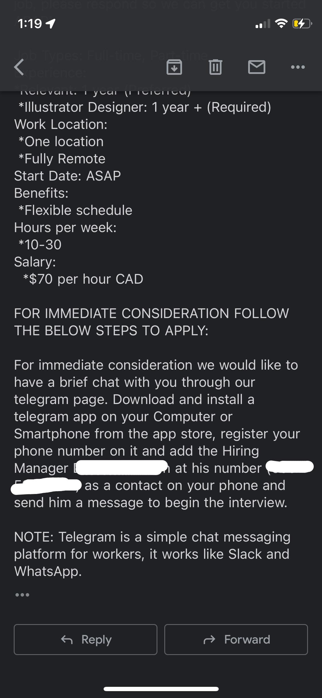 Is this a scam? I’ve never heard of Telegram and have never been asked