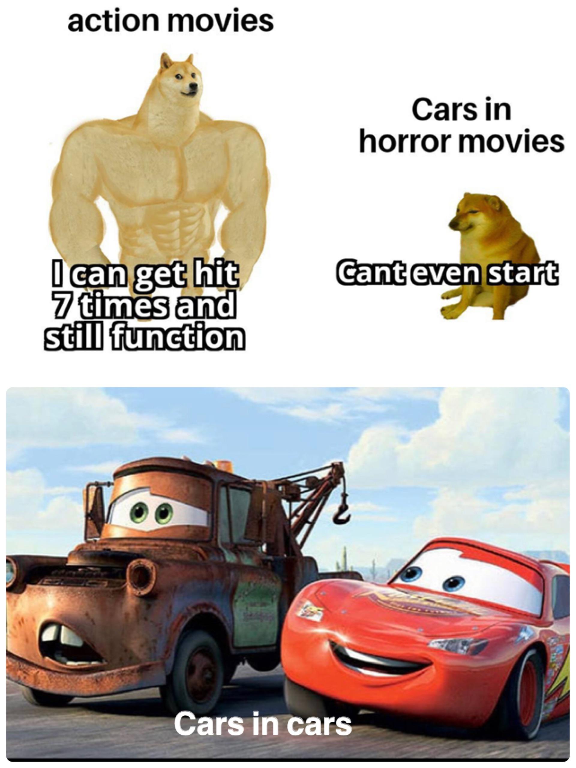 Cars movie logic r/memes