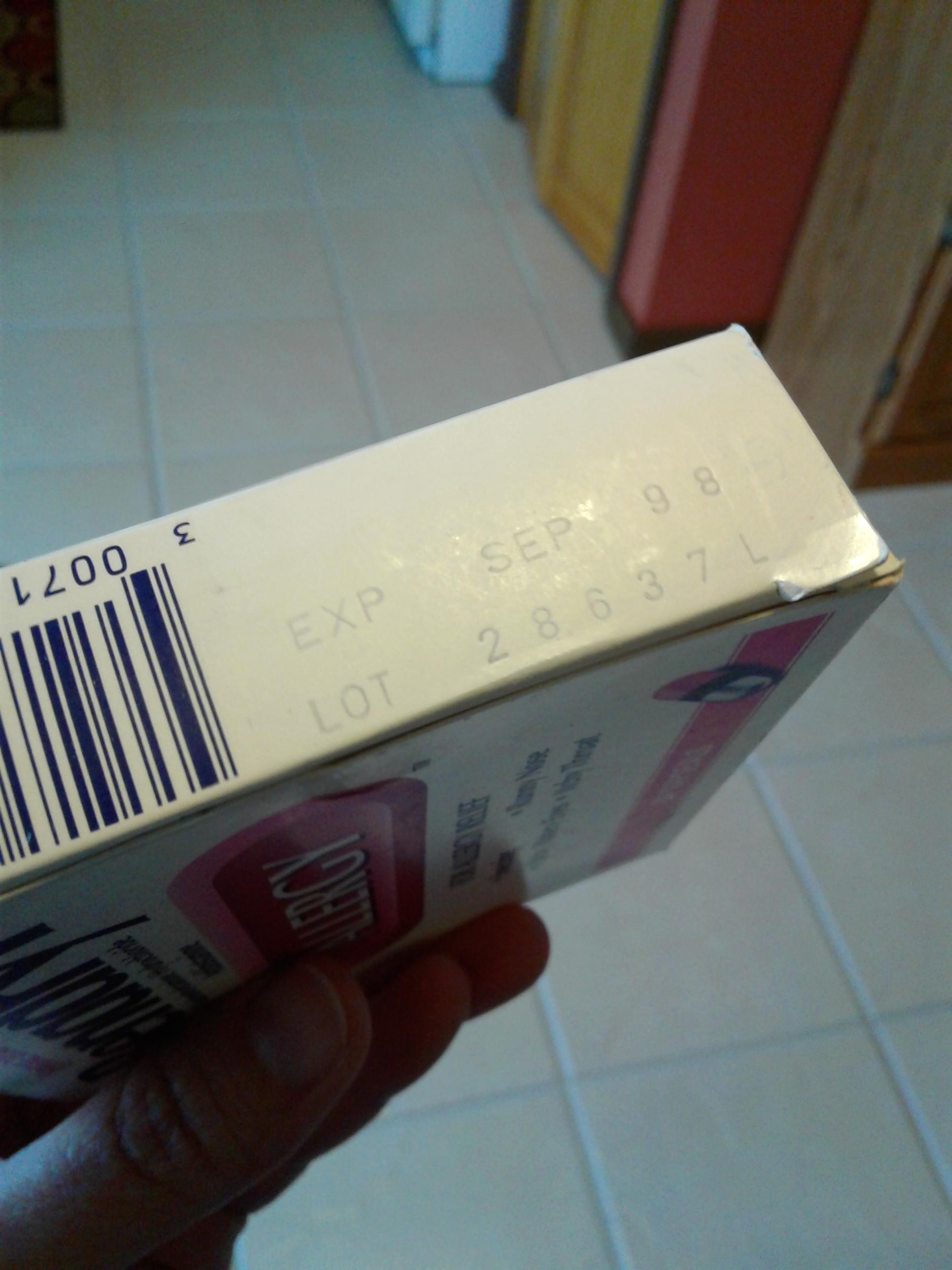 Found this Benadryl box that expired 19 years ago in my glove