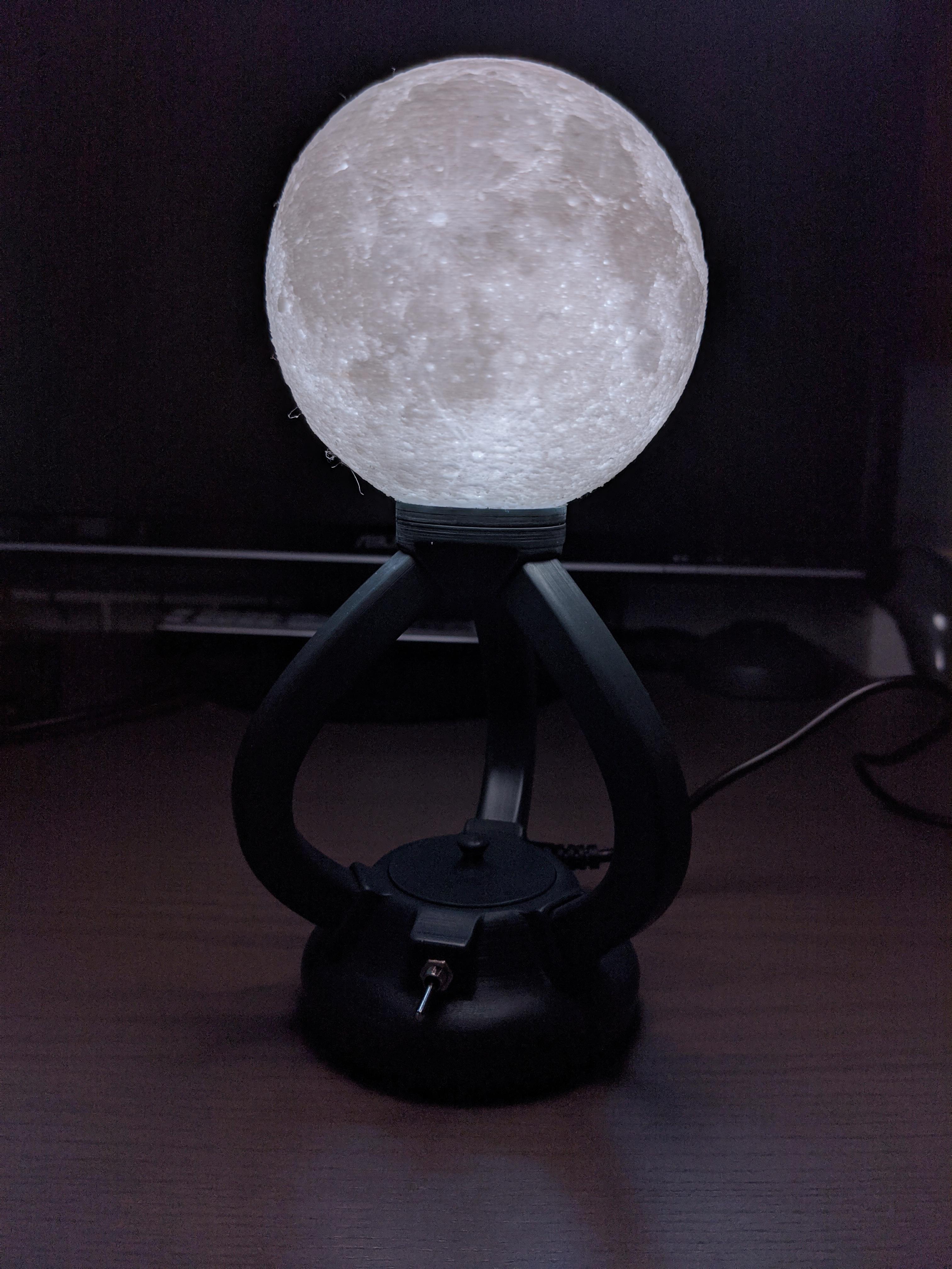 Self constructed and made lamp stand for the highdetailed moon r