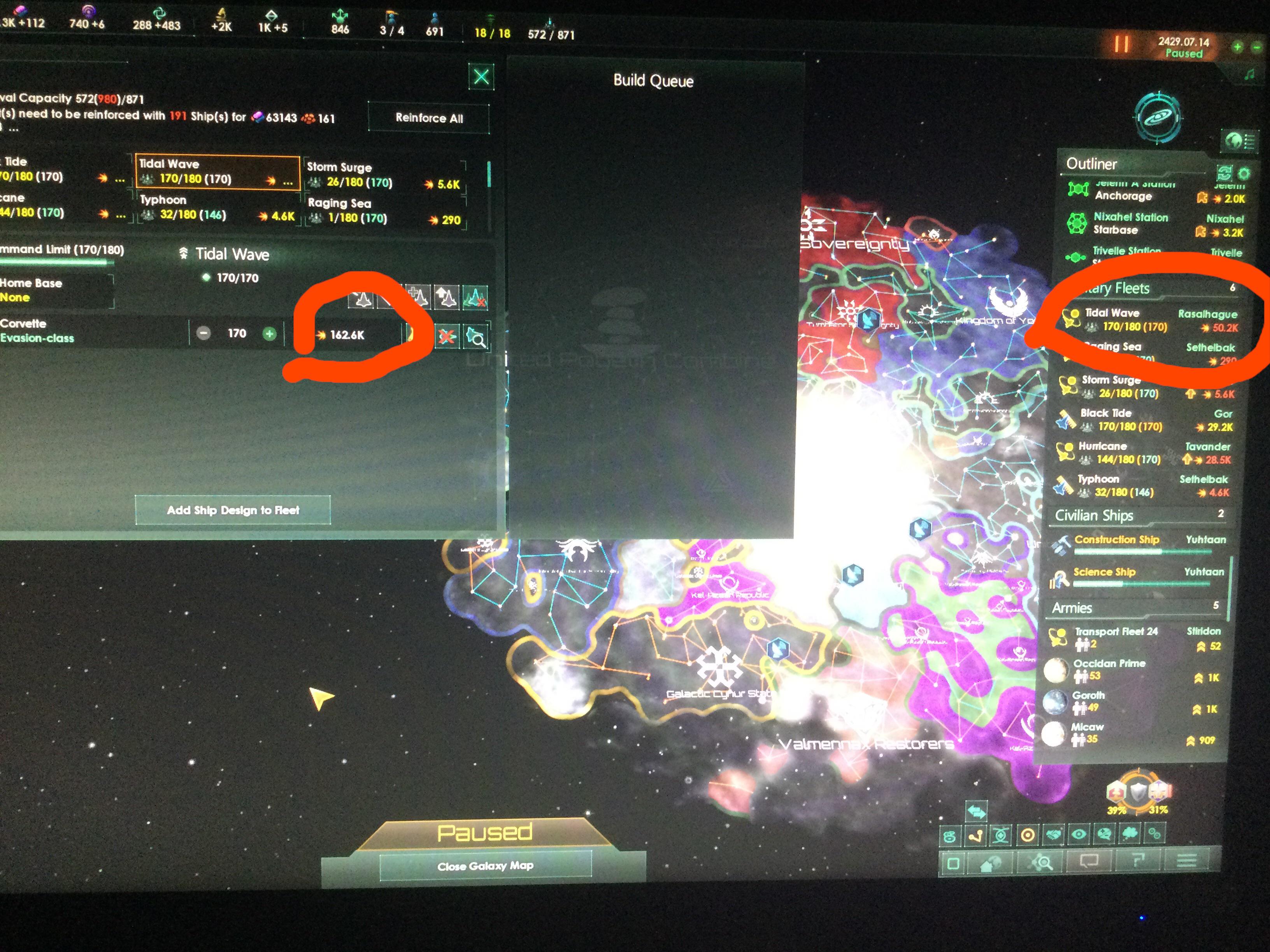 Is this a calculation error? Does the color of the military power mean