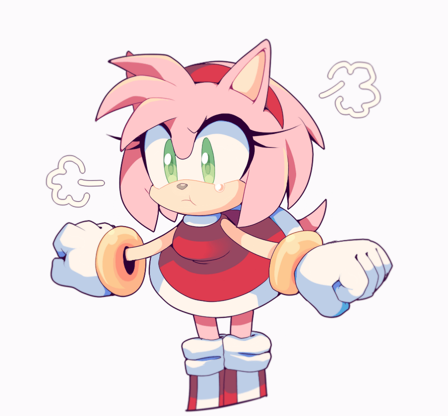 Amy Rose is angry art by MOTOBUG r/SonicTheHedgehog