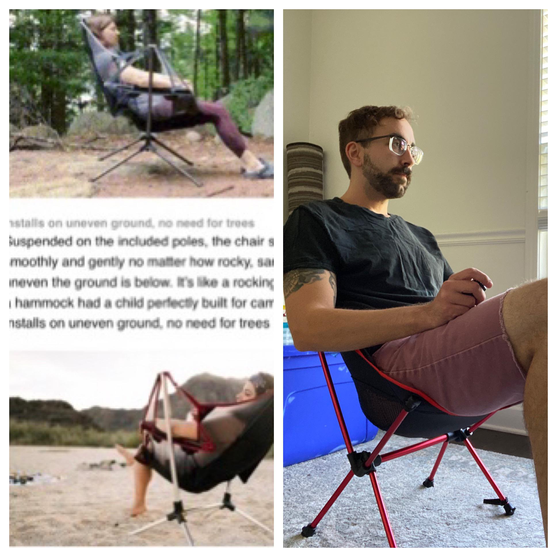 These hanging chairs online vs what came in the mail. r