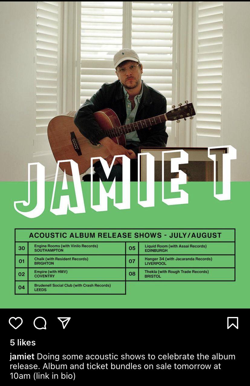 Album release shows! JamieT